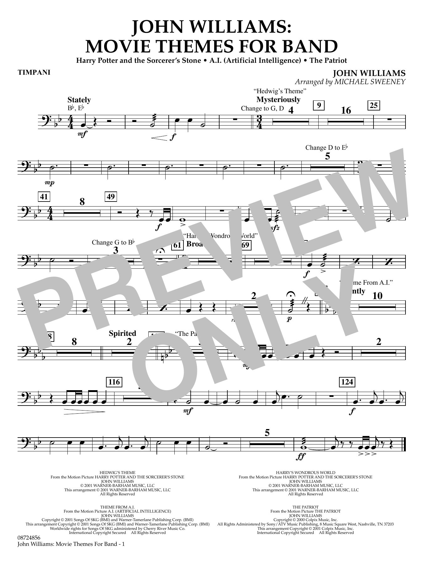 John Williams: Movie Themes for Band - Timpani