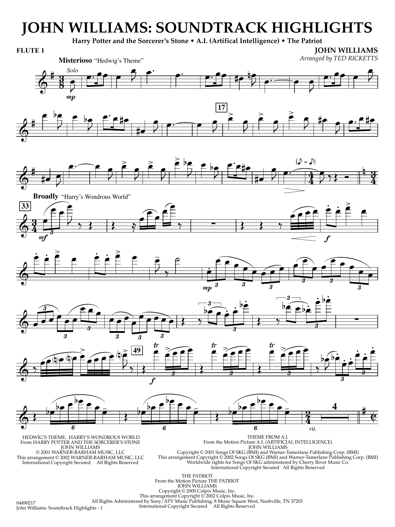 John Williams - Soundtrack Highlights - Flute 1