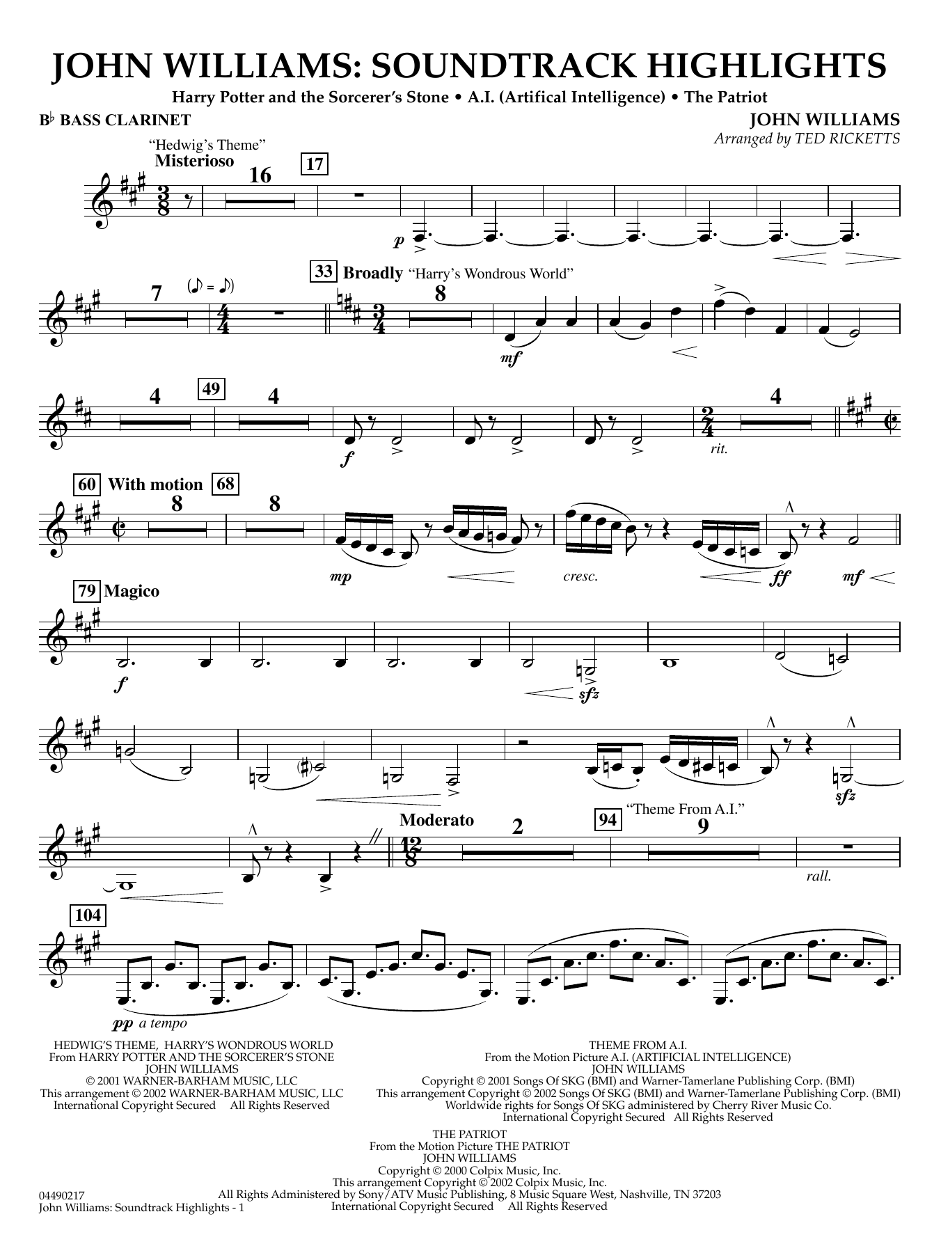 John Williams - Soundtrack Highlights - Bb Bass Clarinet