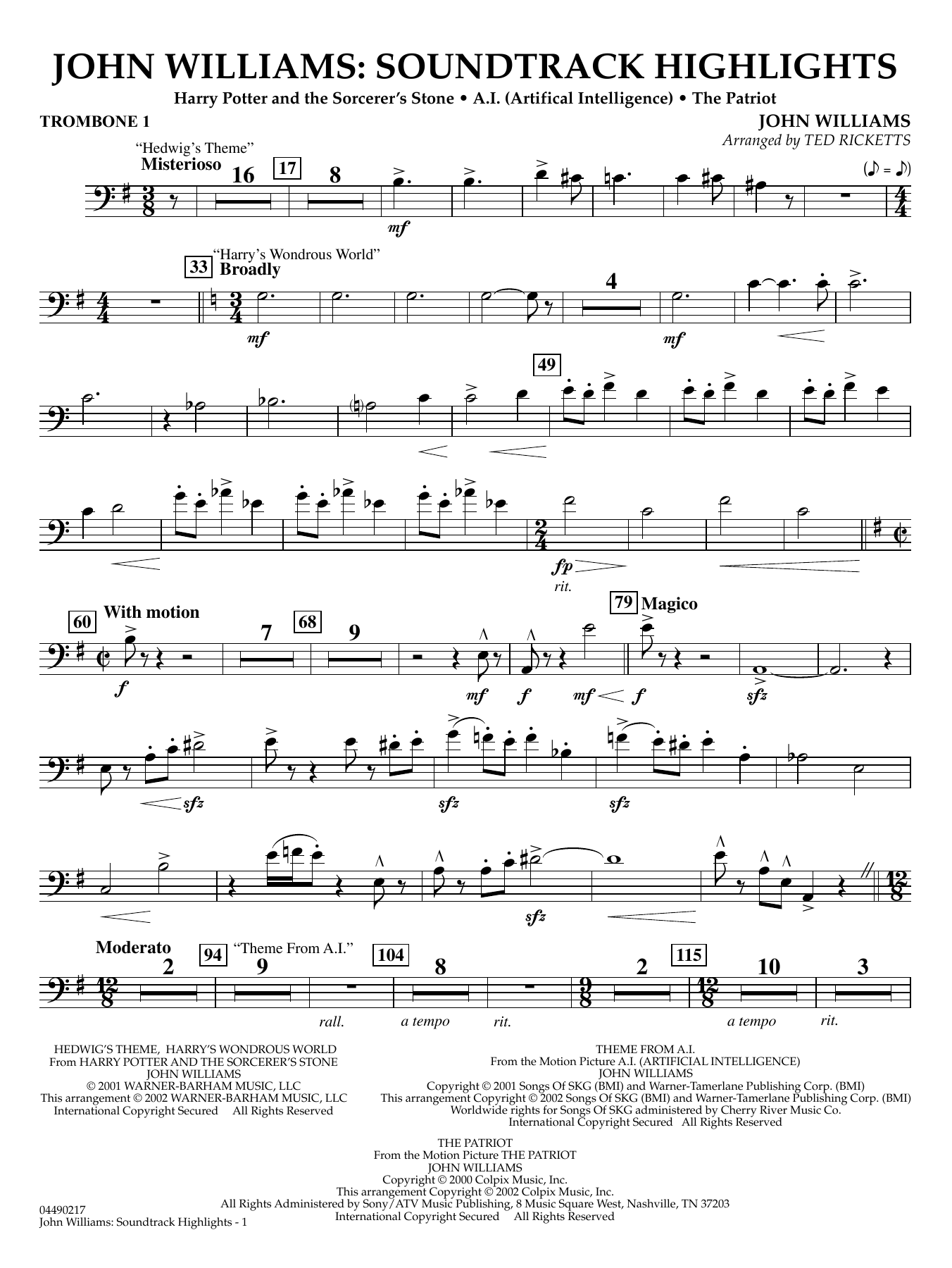 John Williams - Soundtrack Highlights - Trombone 1