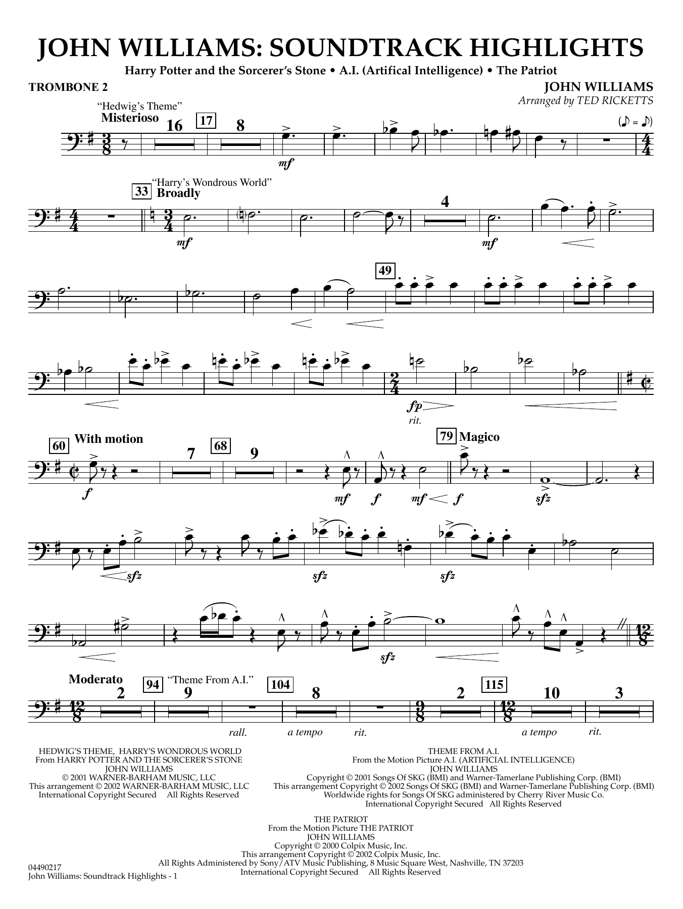 John Williams - Soundtrack Highlights - Trombone 2