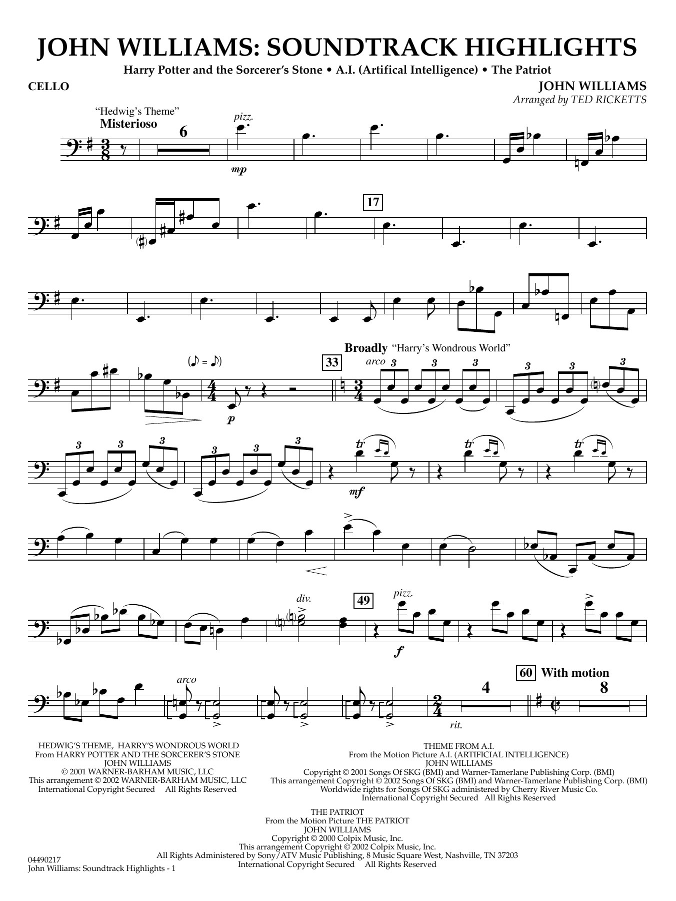 John Williams - Soundtrack Highlights - Cello