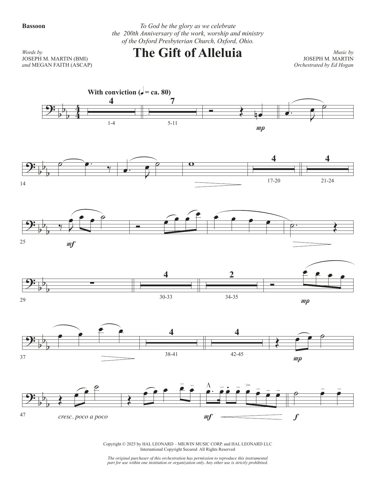 The Gift Of Alleluia - Bassoon