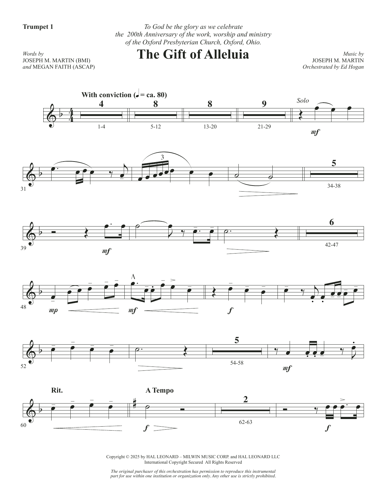 The Gift Of Alleluia - Trumpet 1