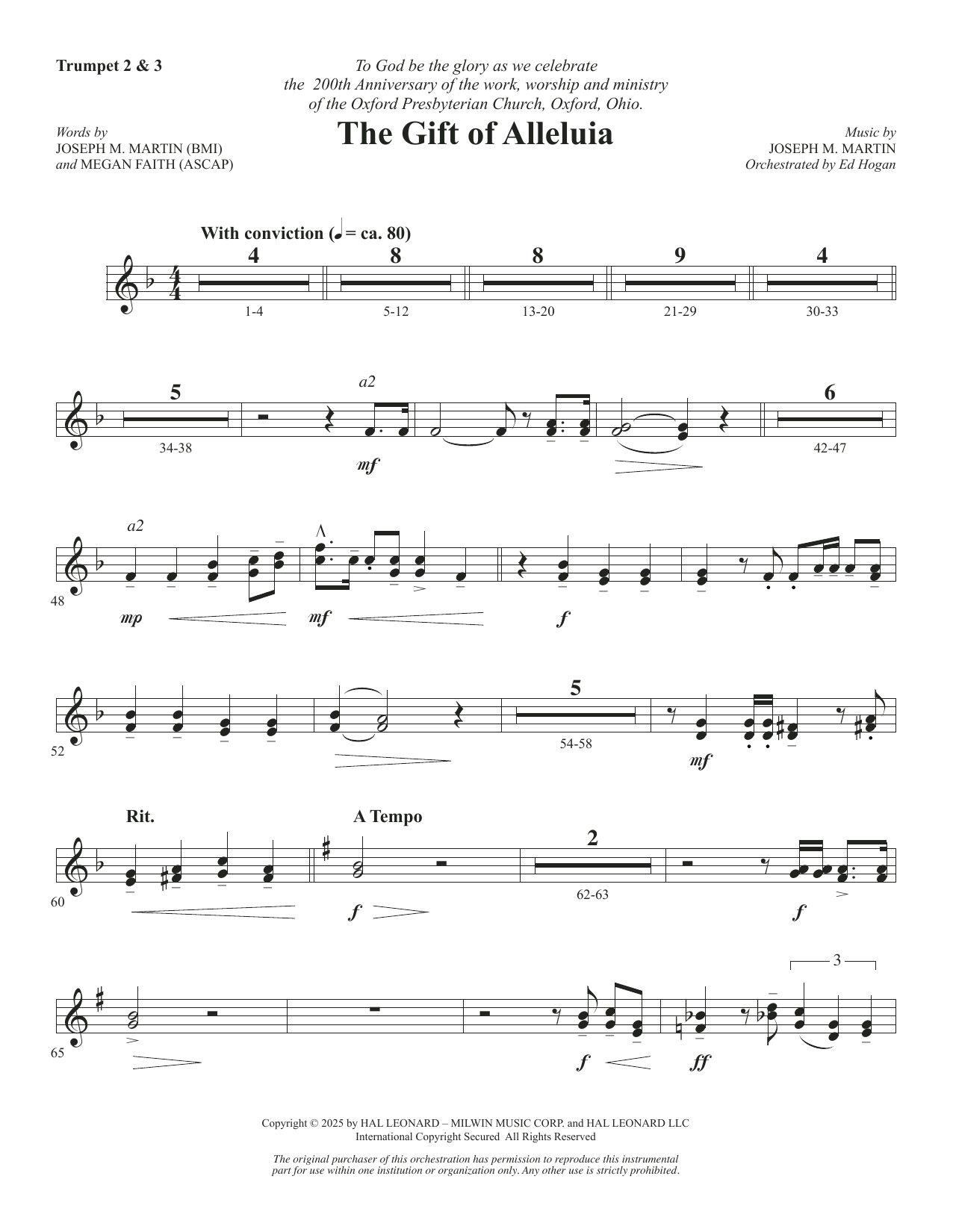 The Gift Of Alleluia - Trumpet 2 & 3