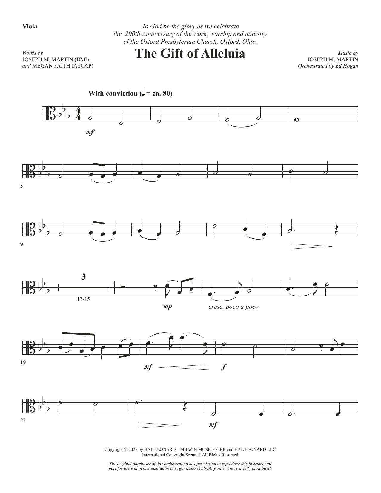 The Gift Of Alleluia - Viola