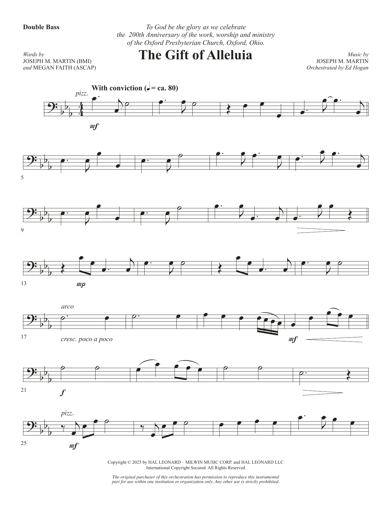 The Gift Of Alleluia - Double Bass