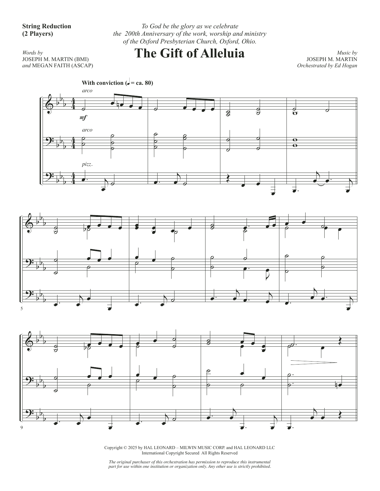 The Gift Of Alleluia - String Reduction