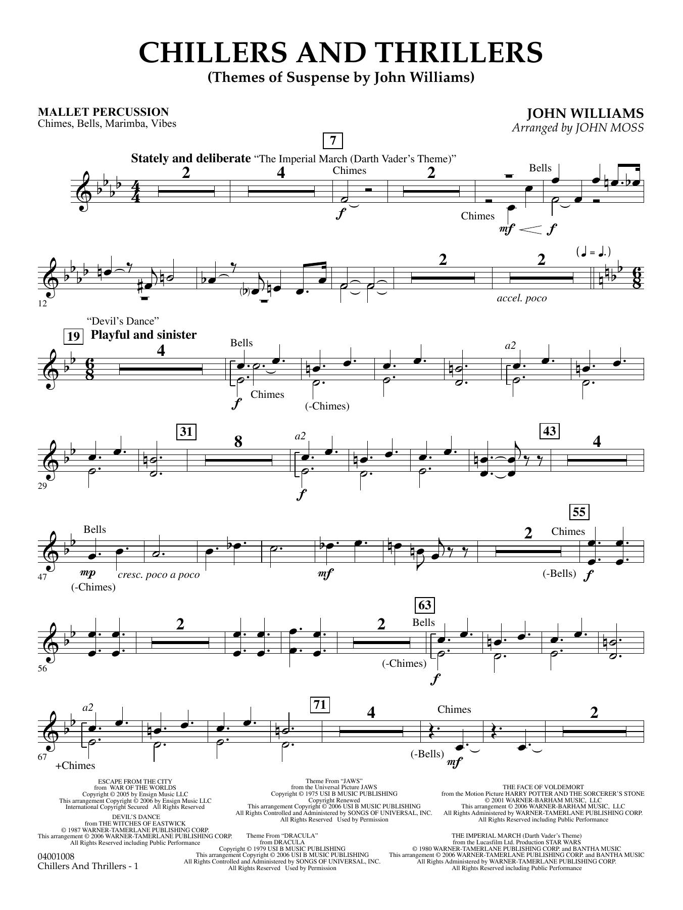 Chillers and Thrillers (arr. John Moss) - Mallet Percussion