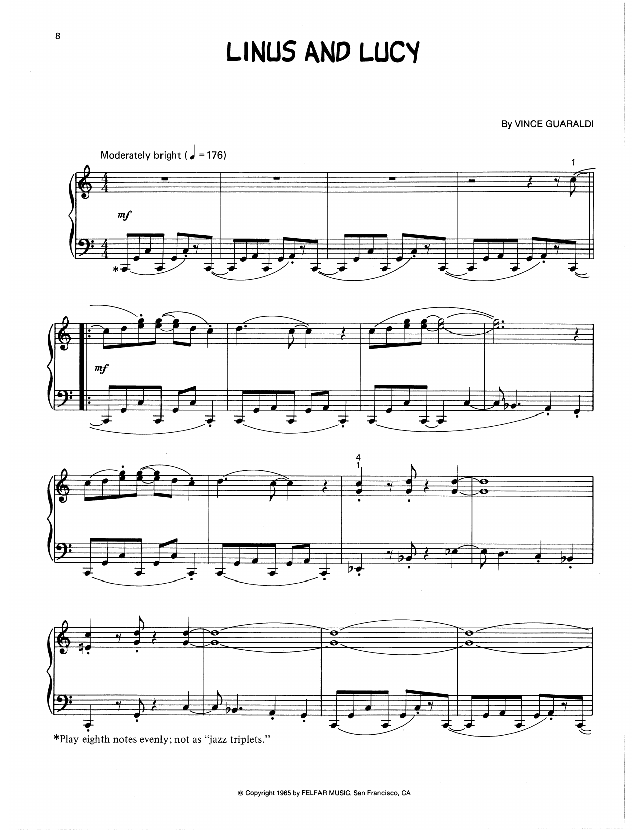 Linus And Lucy (arr. Lee Evans)