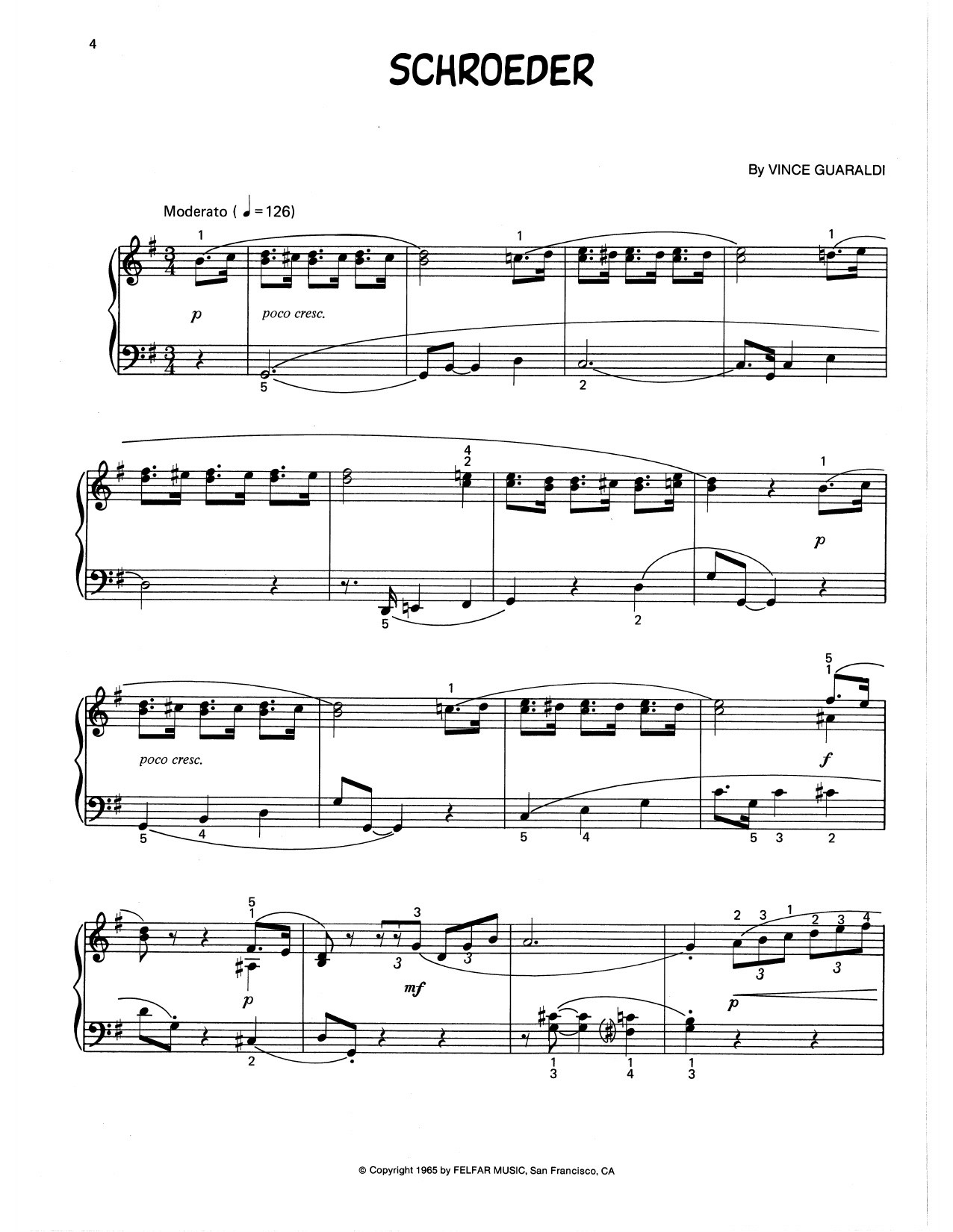 Schroeder (arr. Lee Evans)