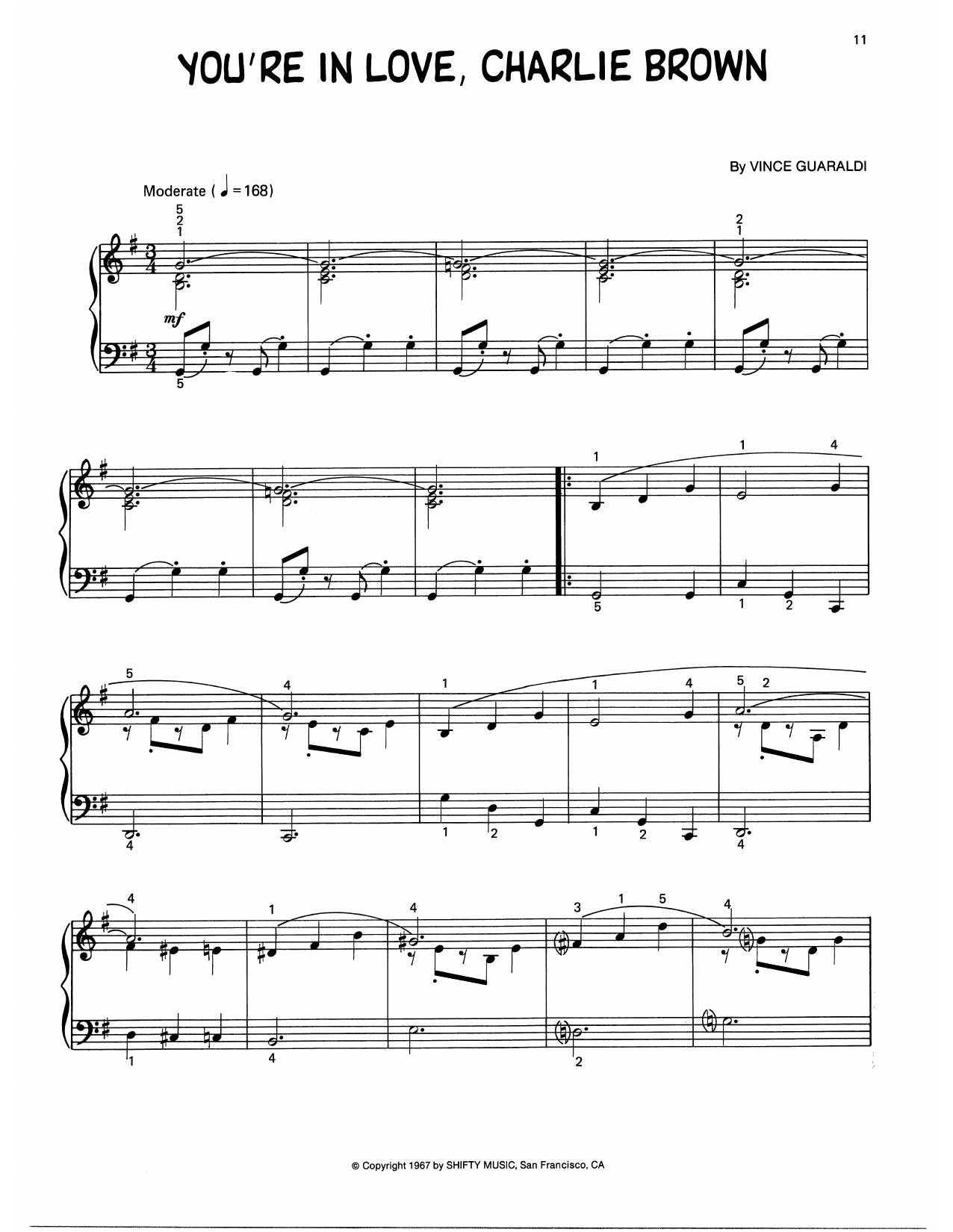 You're In Love, Charlie Brown (arr. Lee Evans)