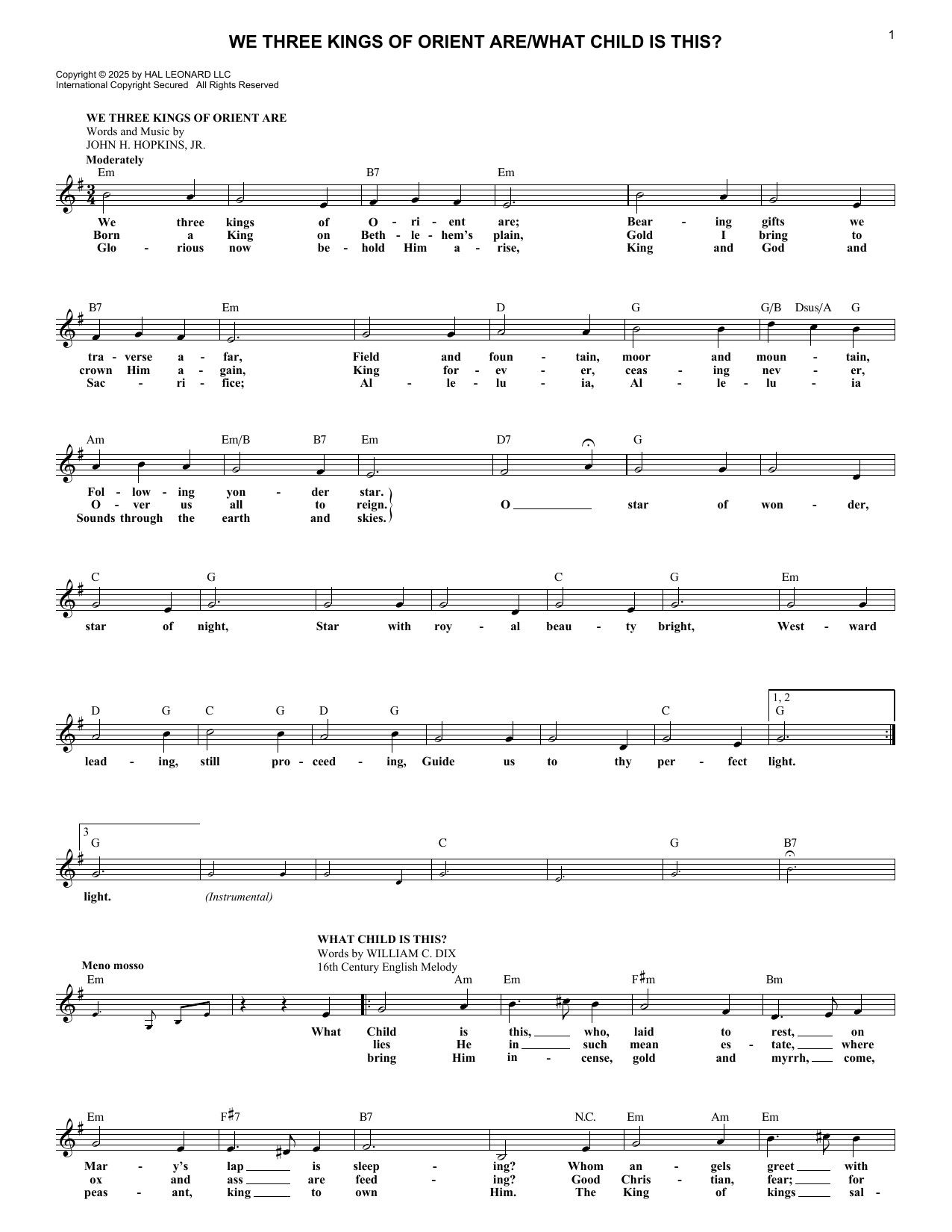 We Three Kings Of Orient Are with What Child Is This?