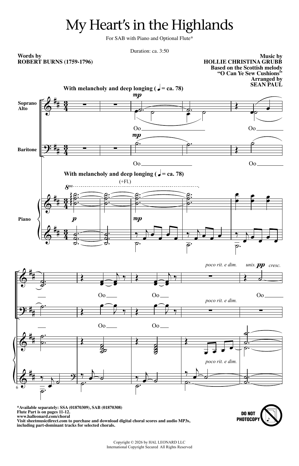 My Heart's In The Highlands (arr. Sean Paul)