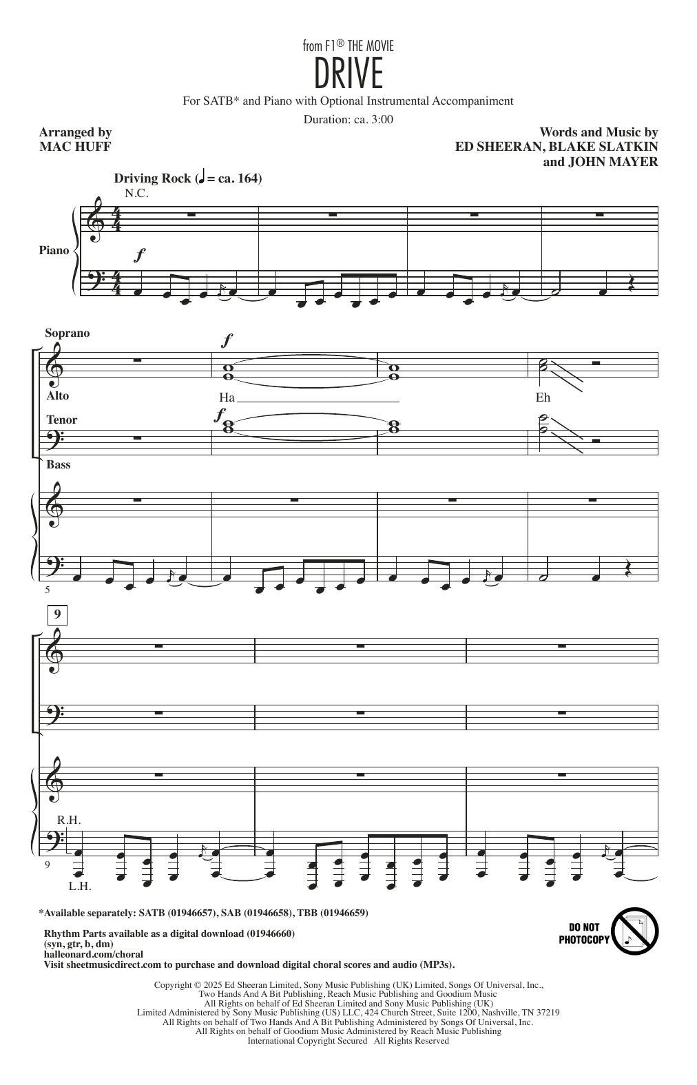 Drive (from F1 The Movie) (arr. Mac Huff)