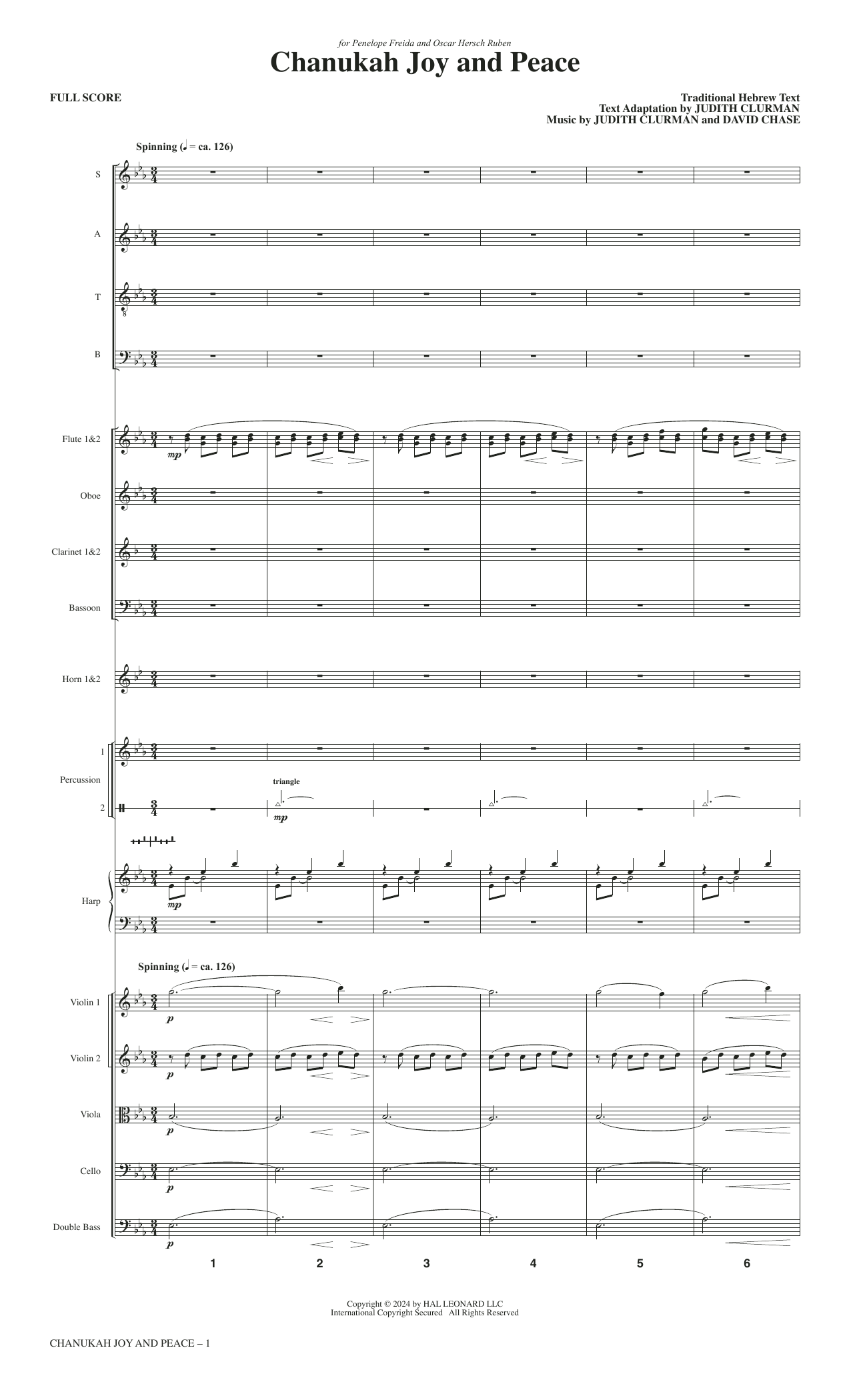 Chanukah Joy and Peace - Full Score