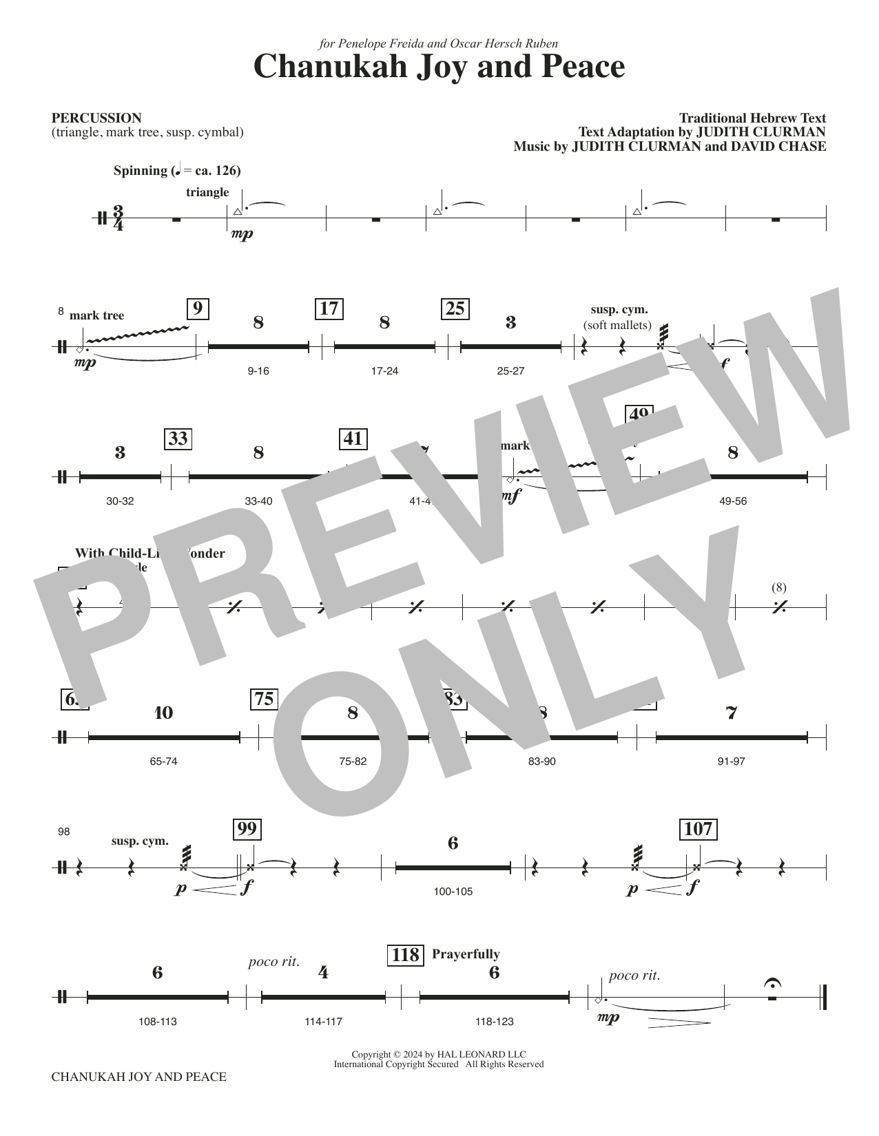 Chanukah Joy and Peace - Percussion