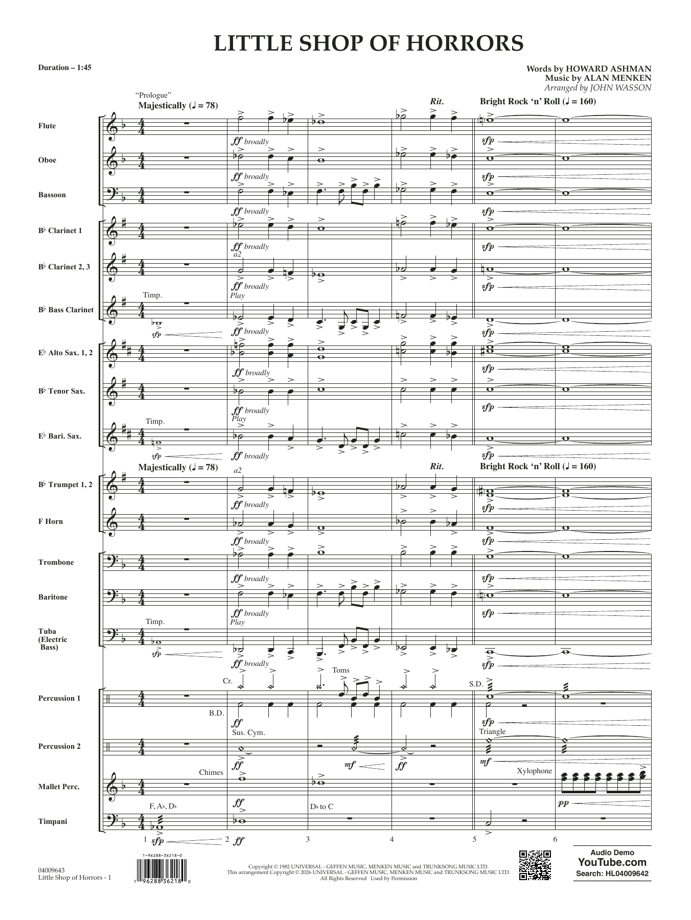 Little Shop Of Horrors (arr. John Wasson)