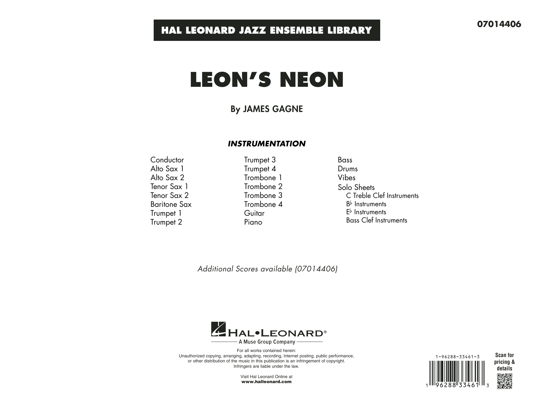 Leon's Neon - Conductor Score (Full Score)