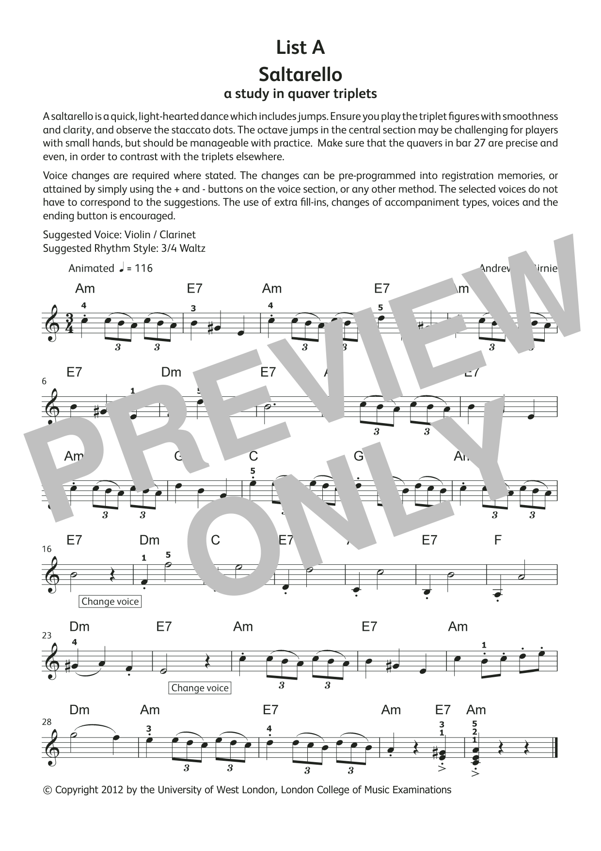Saltarello (from LCME Electronic Keyboard Grade 2 List A): Piano Solo
