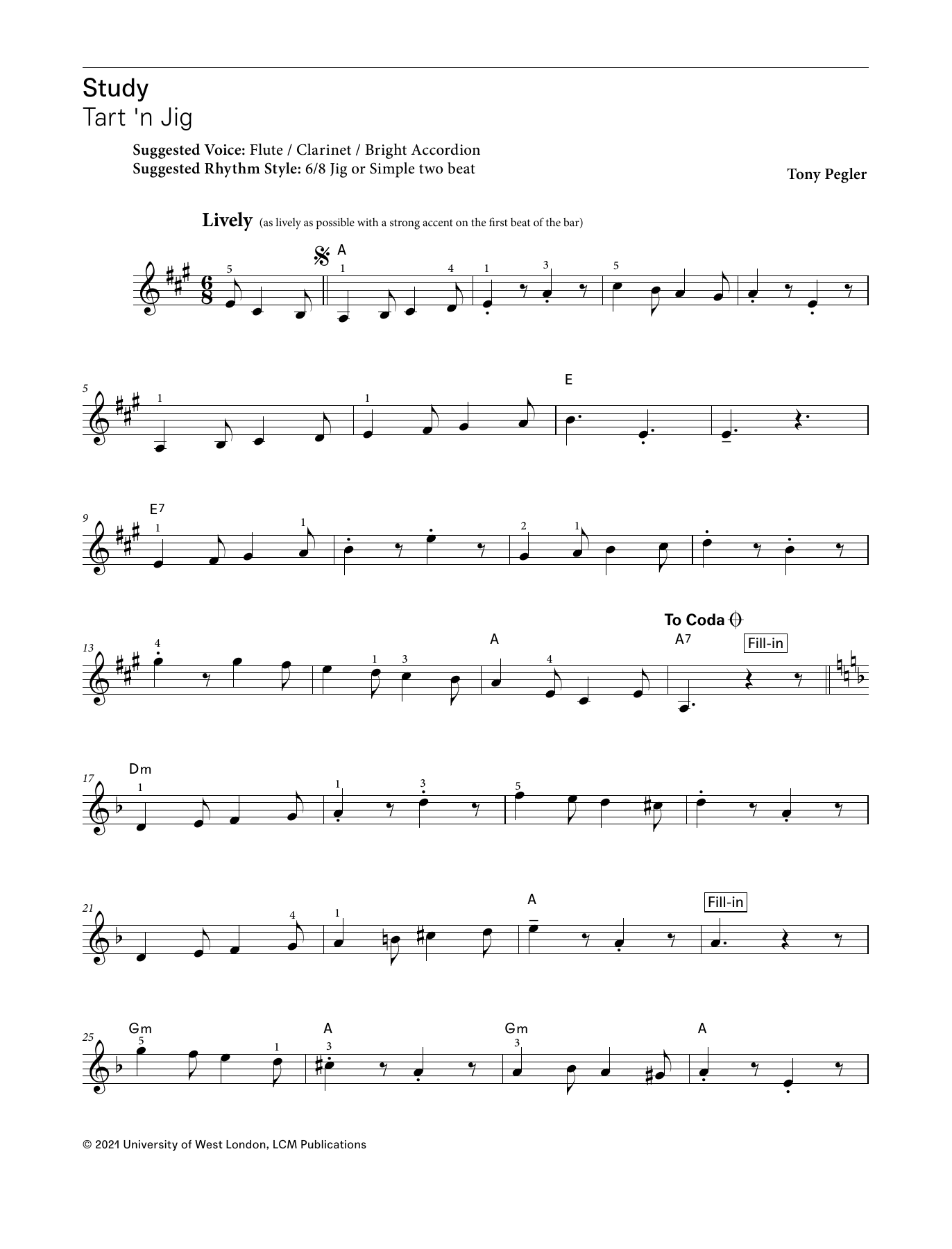 Tart 'n Jig (from LCME Electronic Keyboard Study Grade 3): Piano Solo