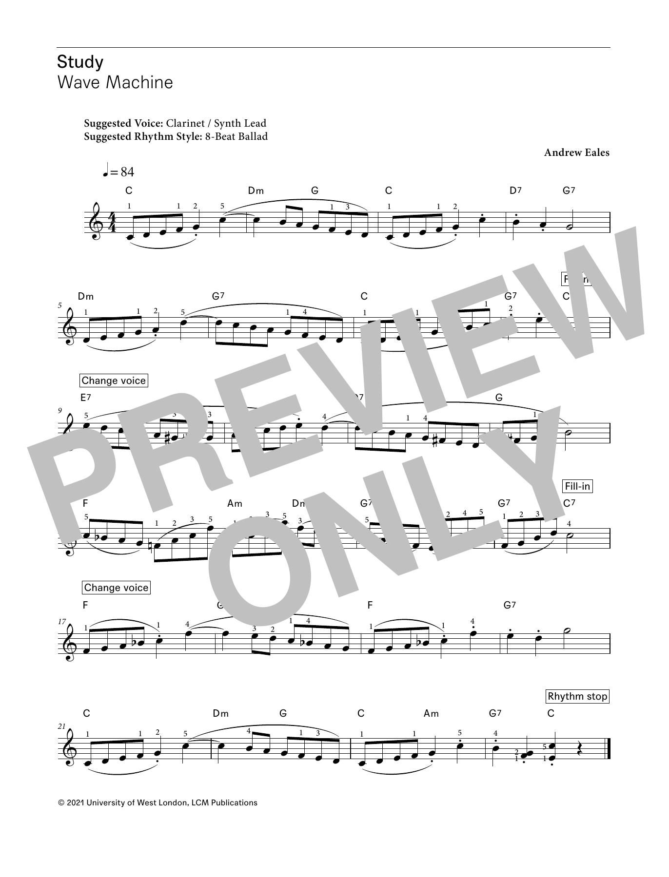 Wave Machine (from LCME Electronic Keyboard Study Grade 2): Piano Solo