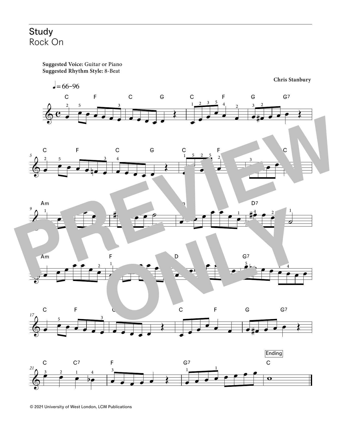 Rock On (from LCME Electronic Keyboard Study Grade 1): Piano Solo
