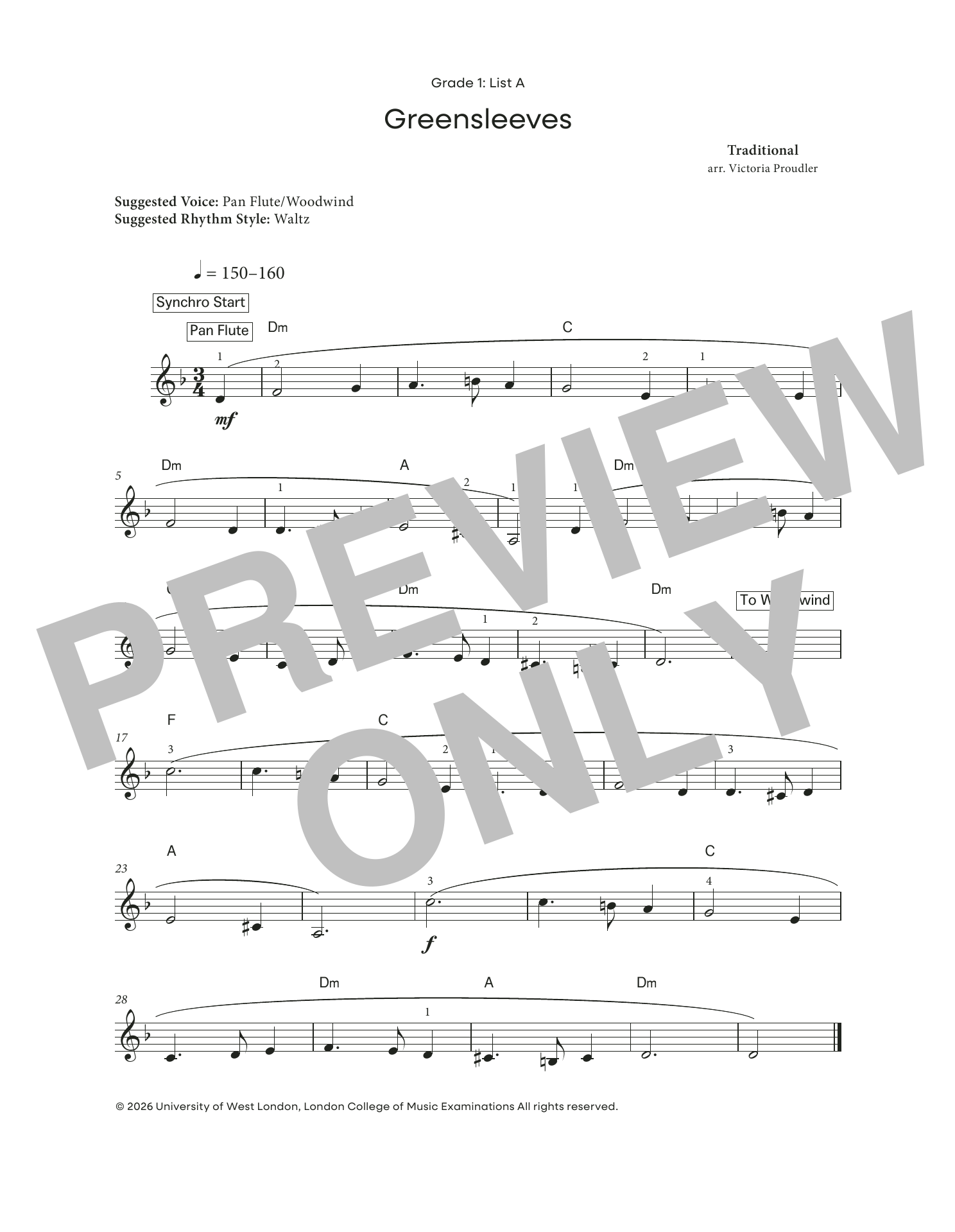 Greensleeves (from LCME Electronic Keyboard Grade 1 List A): Piano Solo