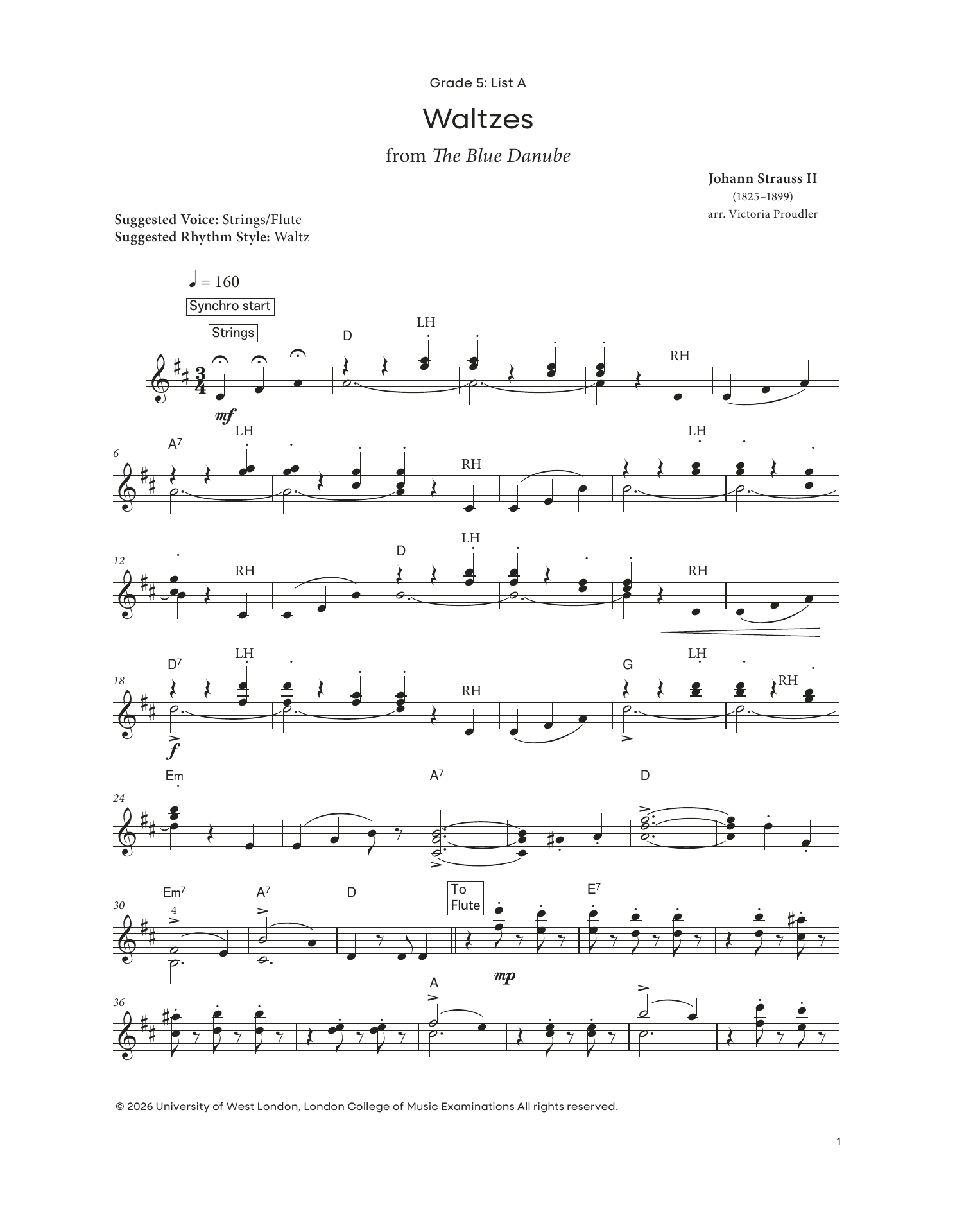 Waltzes (from LCME Electronic Keyboard Grade 5 List A): Piano Solo