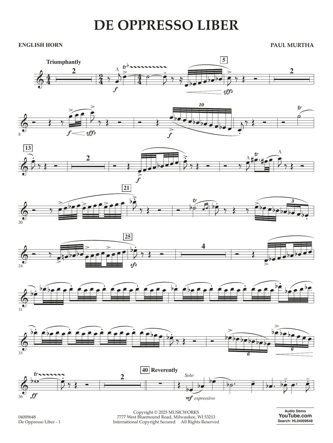 De Oppresso Liber - English Horn