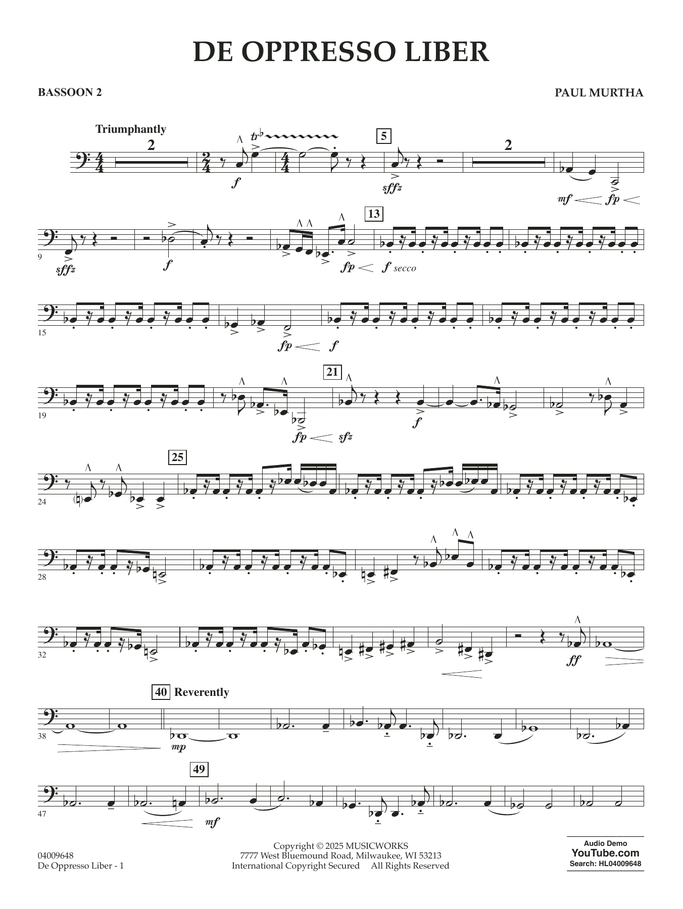 De Oppresso Liber - Bassoon 2