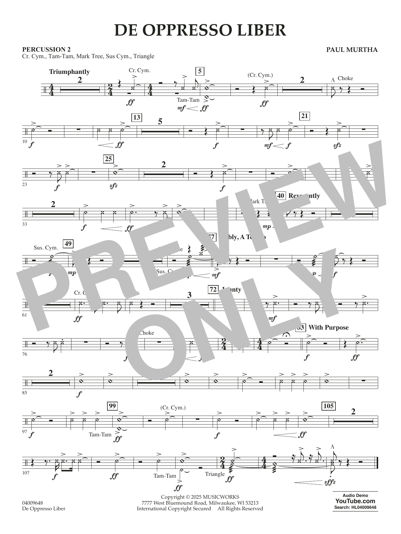 De Oppresso Liber - Percussion 2