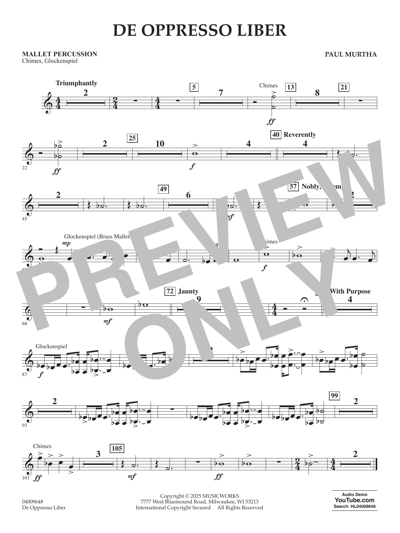 De Oppresso Liber - Mallet Percussion