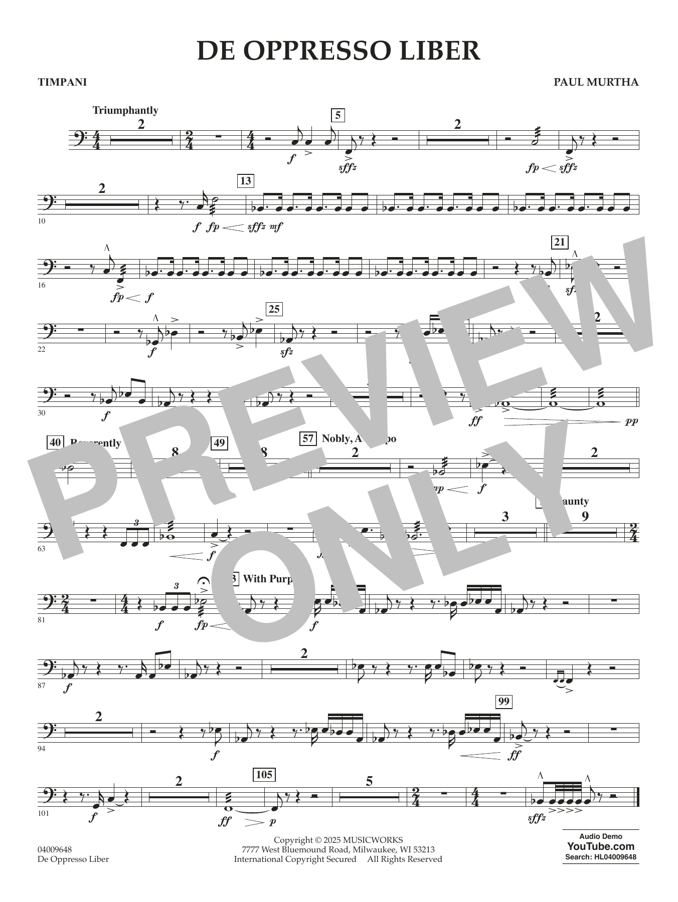 De Oppresso Liber - Timpani