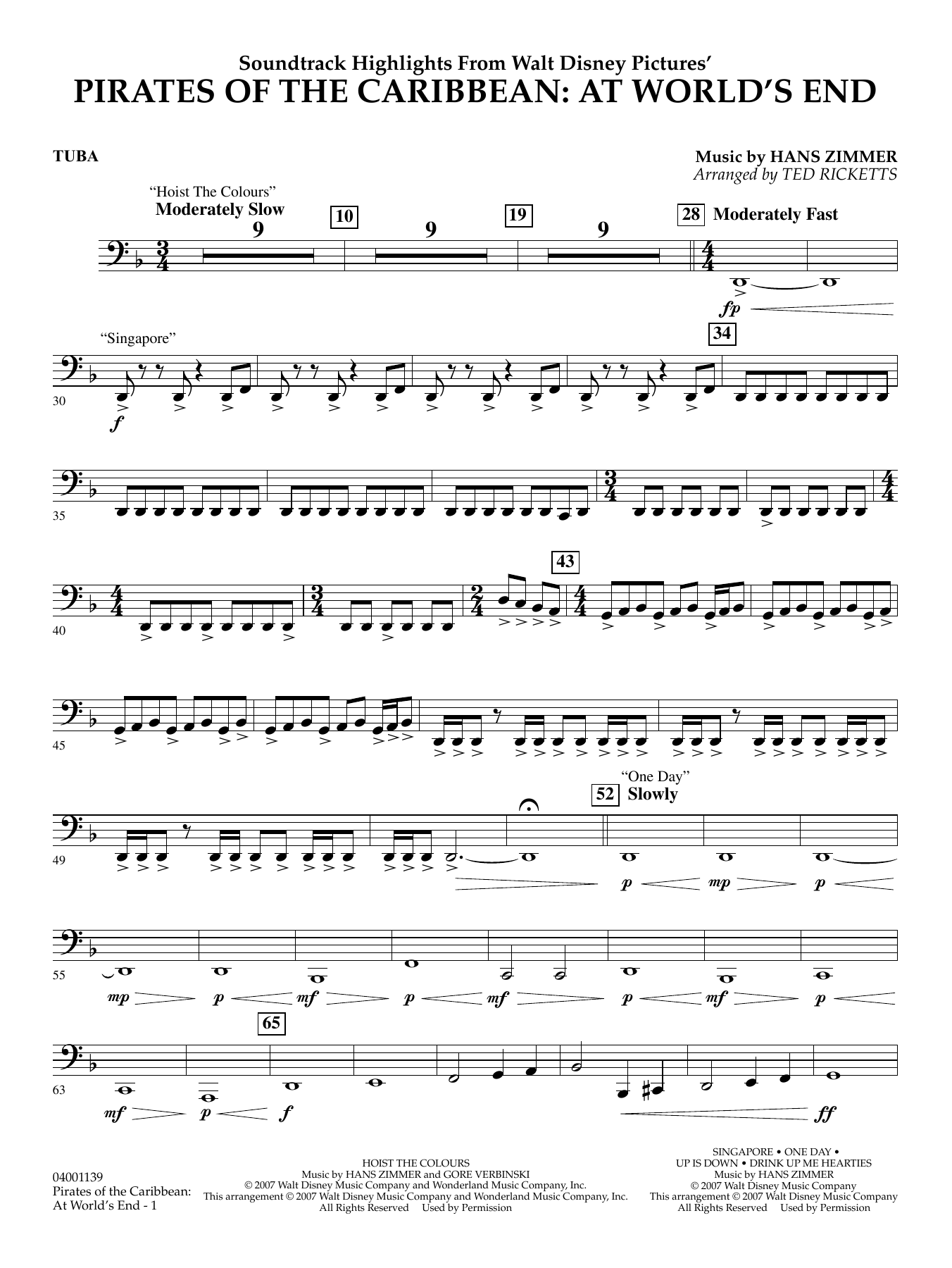 Pirates of the Caribbean: At World's End (Soundtrack Highlights) - Tuba