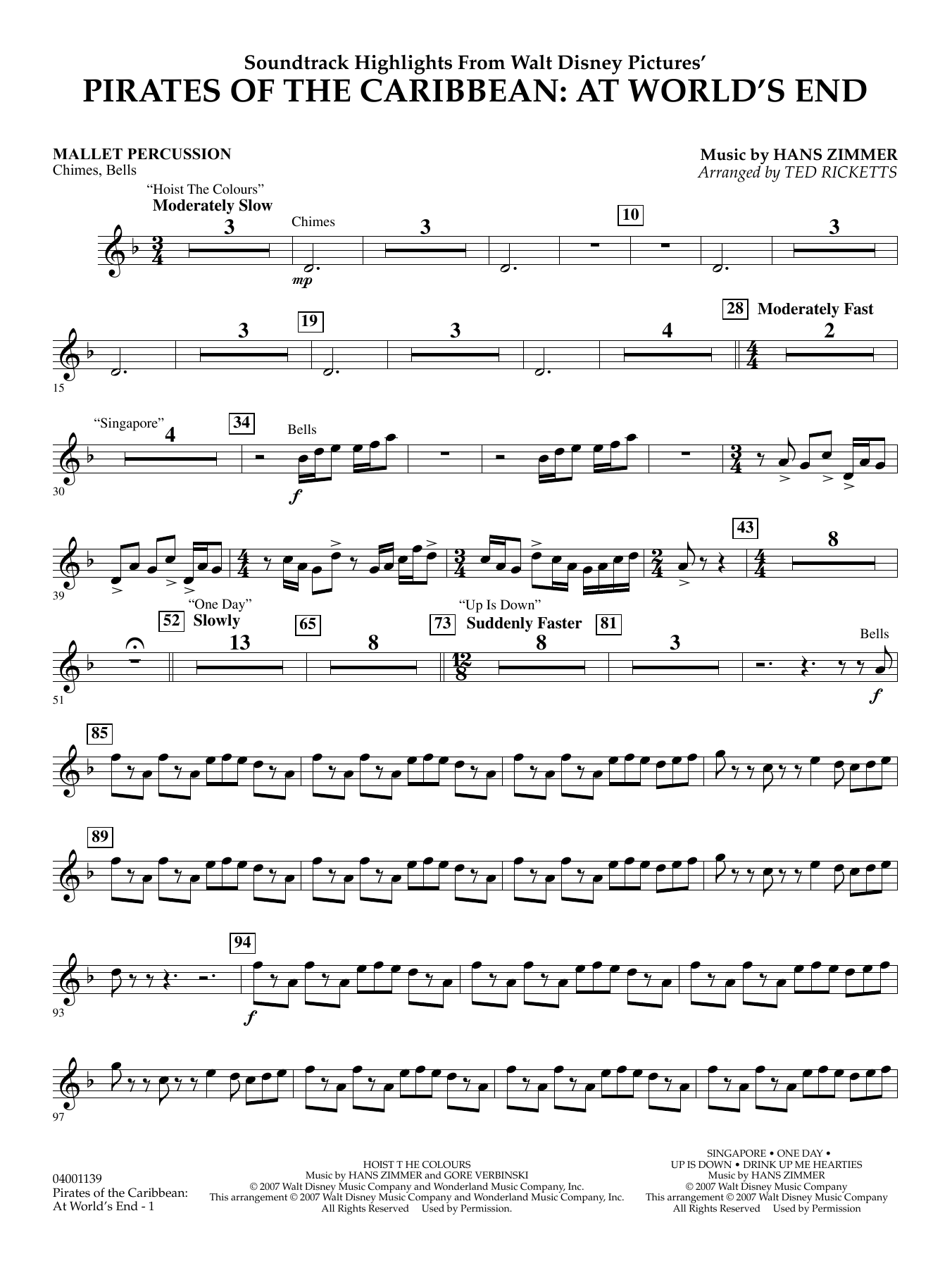 Pirates of the Caribbean: At World's End (Soundtrack Highlights) - Mallet Percussion