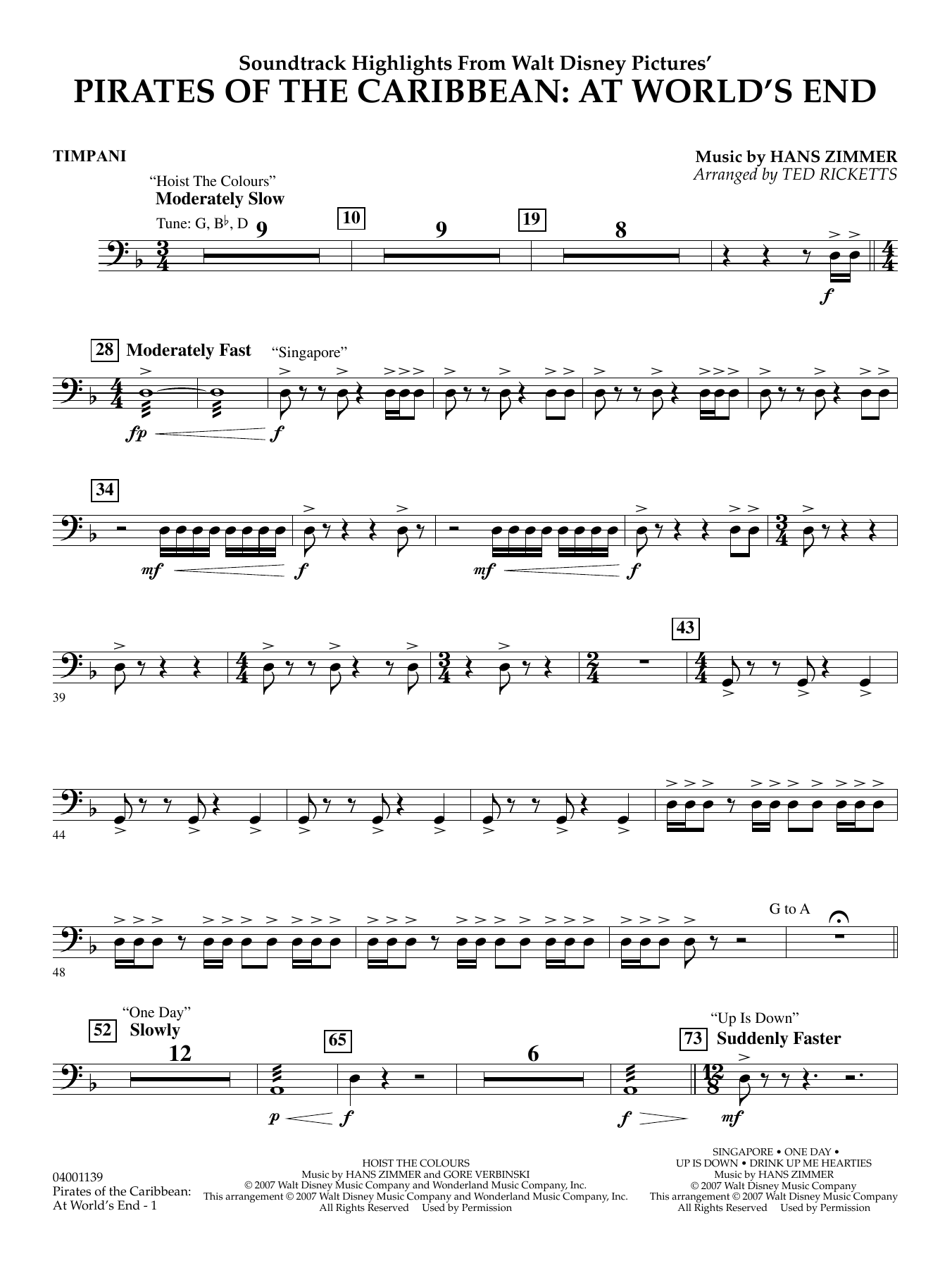 Pirates of the Caribbean: At World's End (Soundtrack Highlights) - Timpani