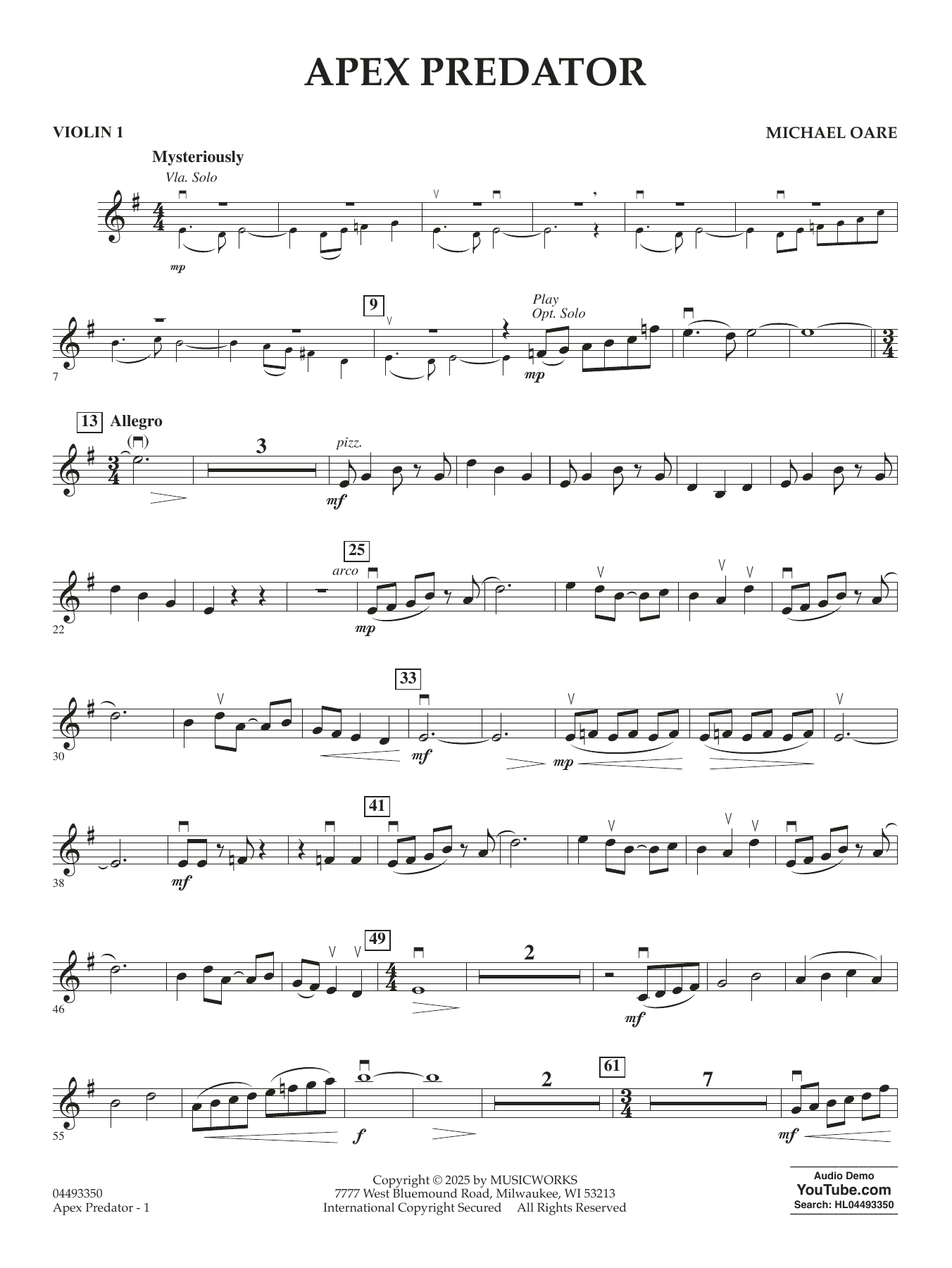 Apex Predator - Violin 1