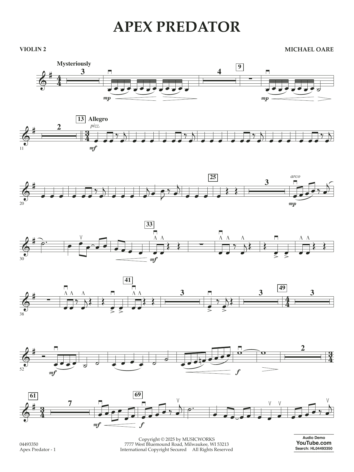 Apex Predator - Violin 2