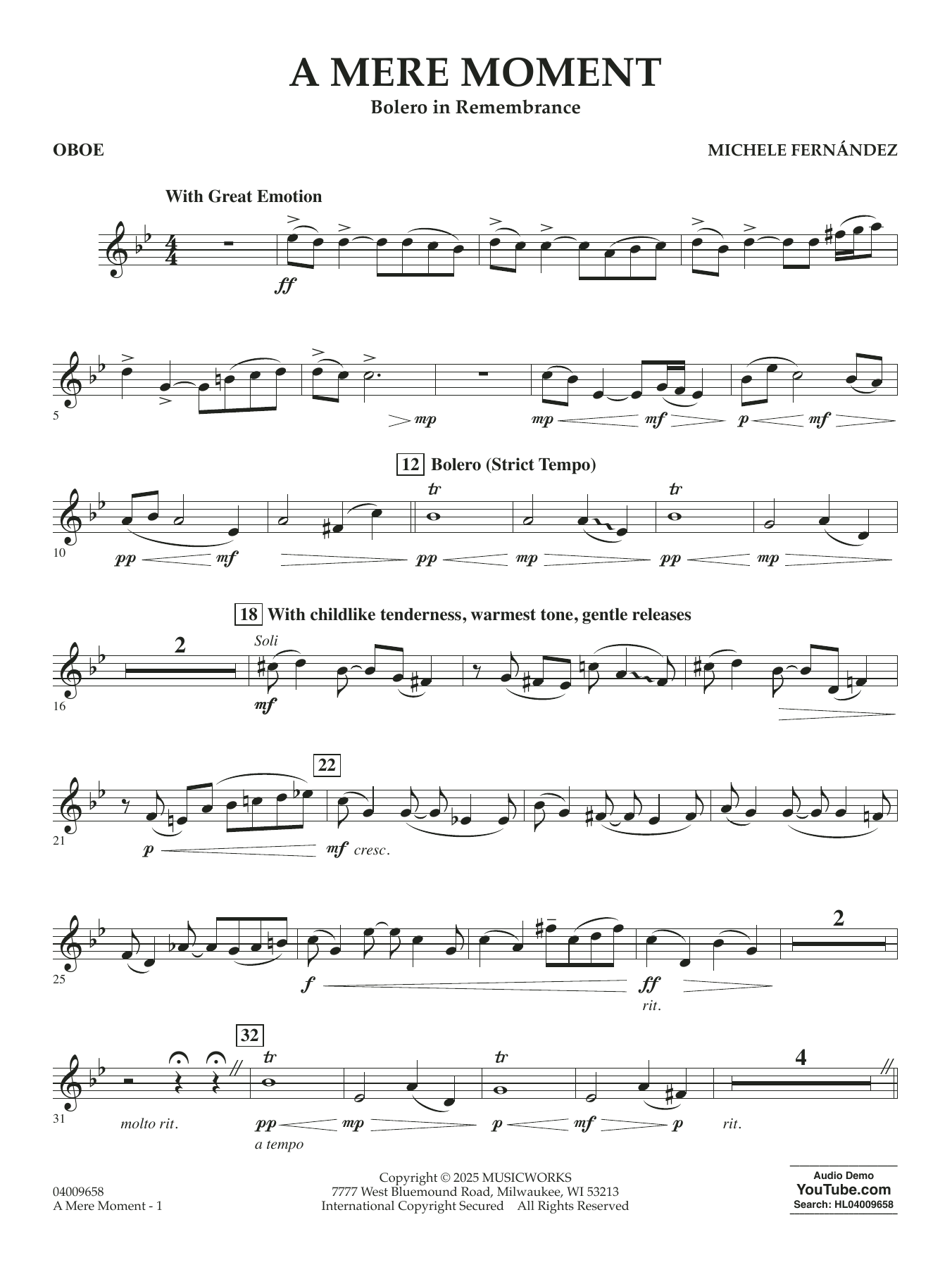 A Mere Moment - Oboe