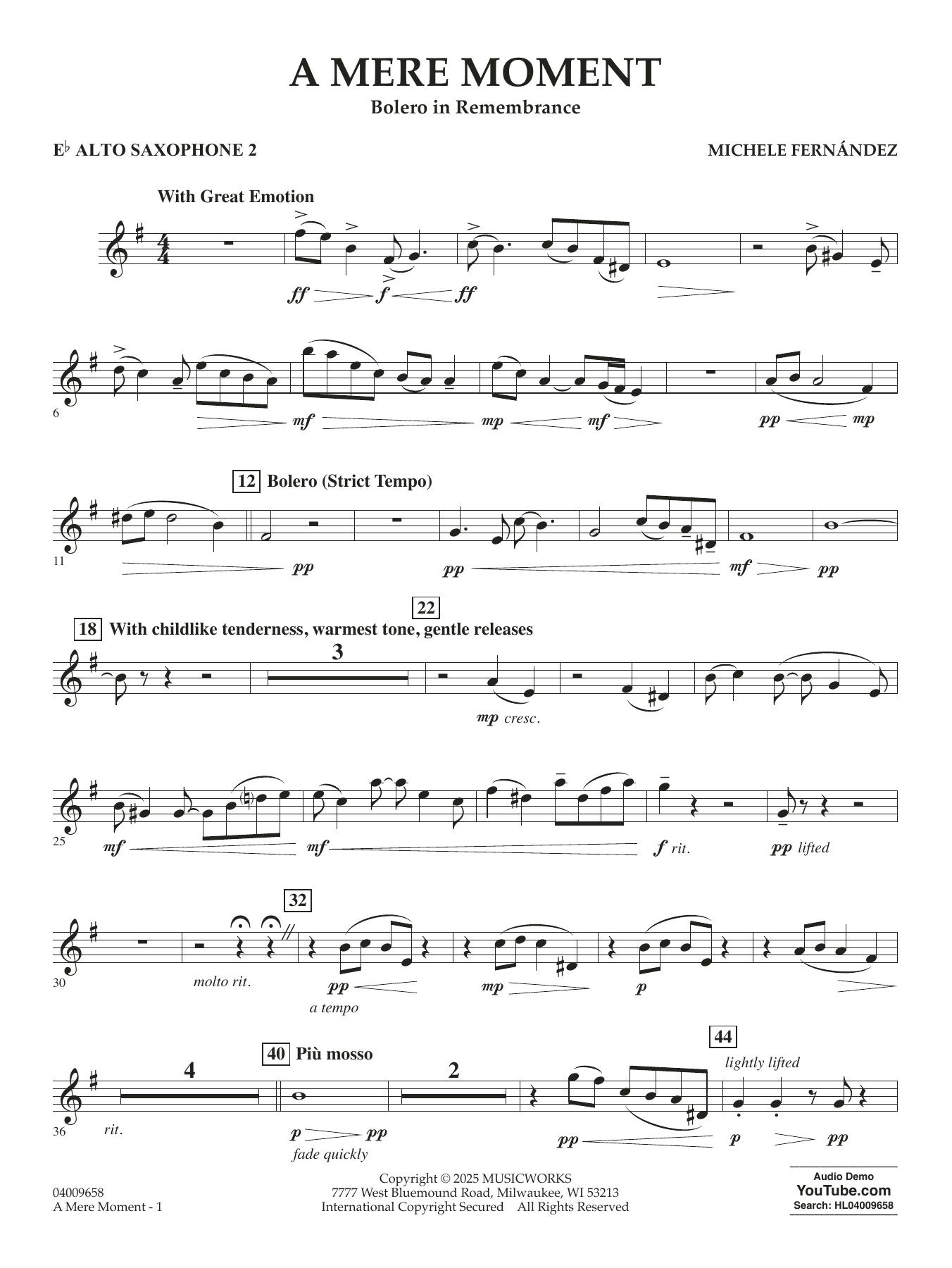 A Mere Moment - Eb Alto Saxophone 2