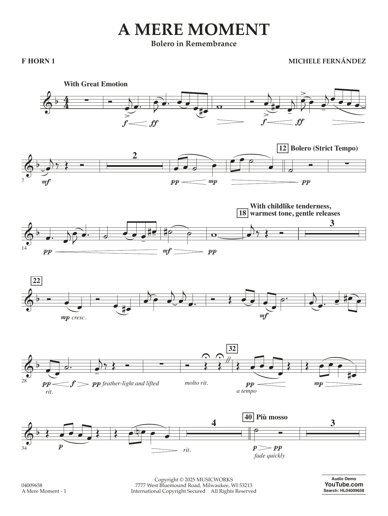 A Mere Moment - F Horn 1