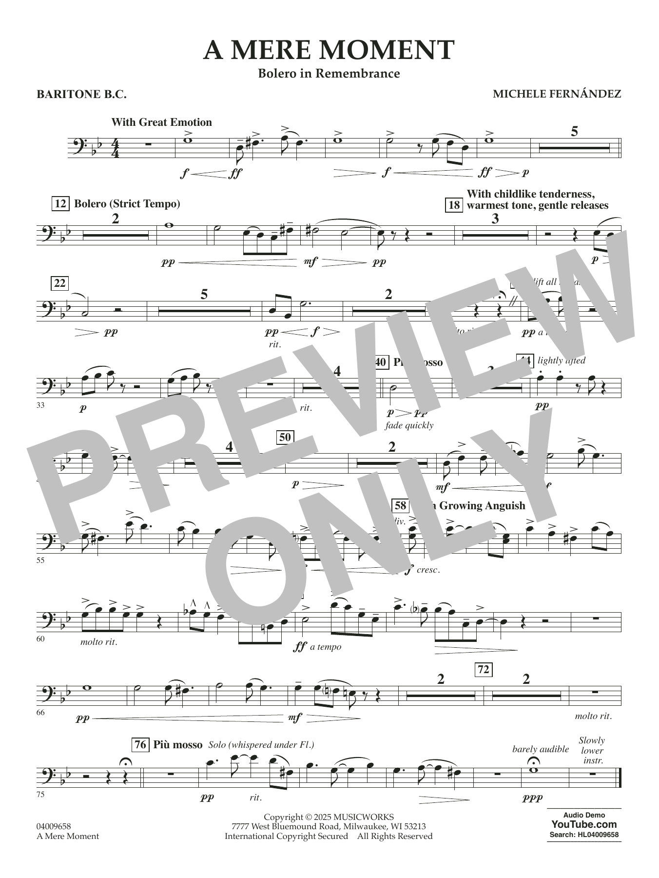 A Mere Moment - Baritone B.C.