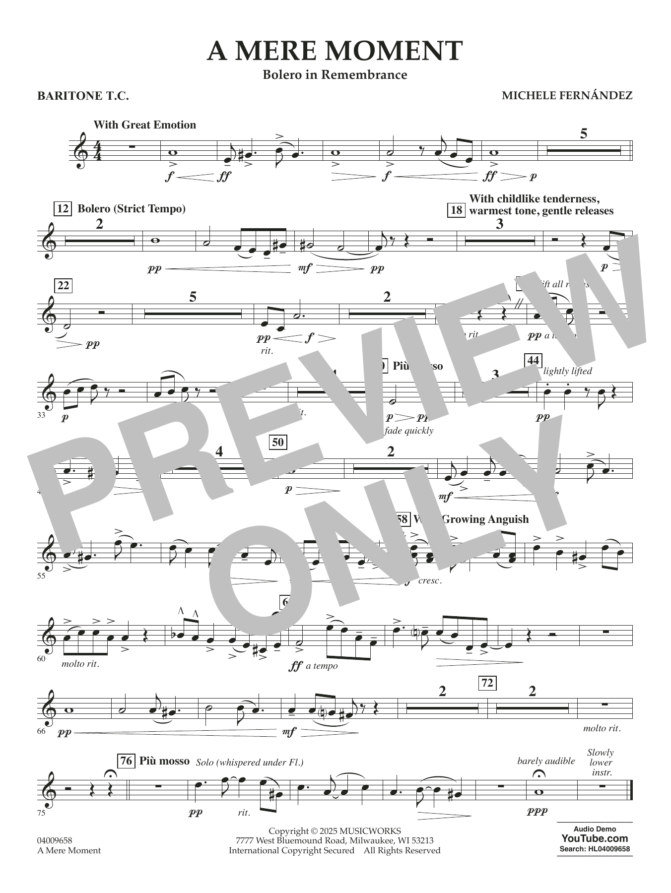 A Mere Moment - Baritone T.C.