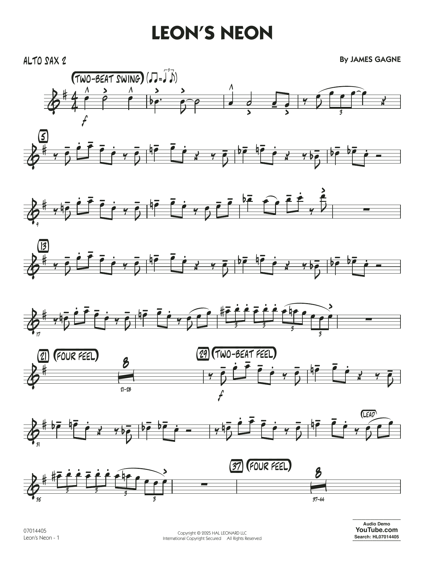 Leon's Neon - Alto Sax 2