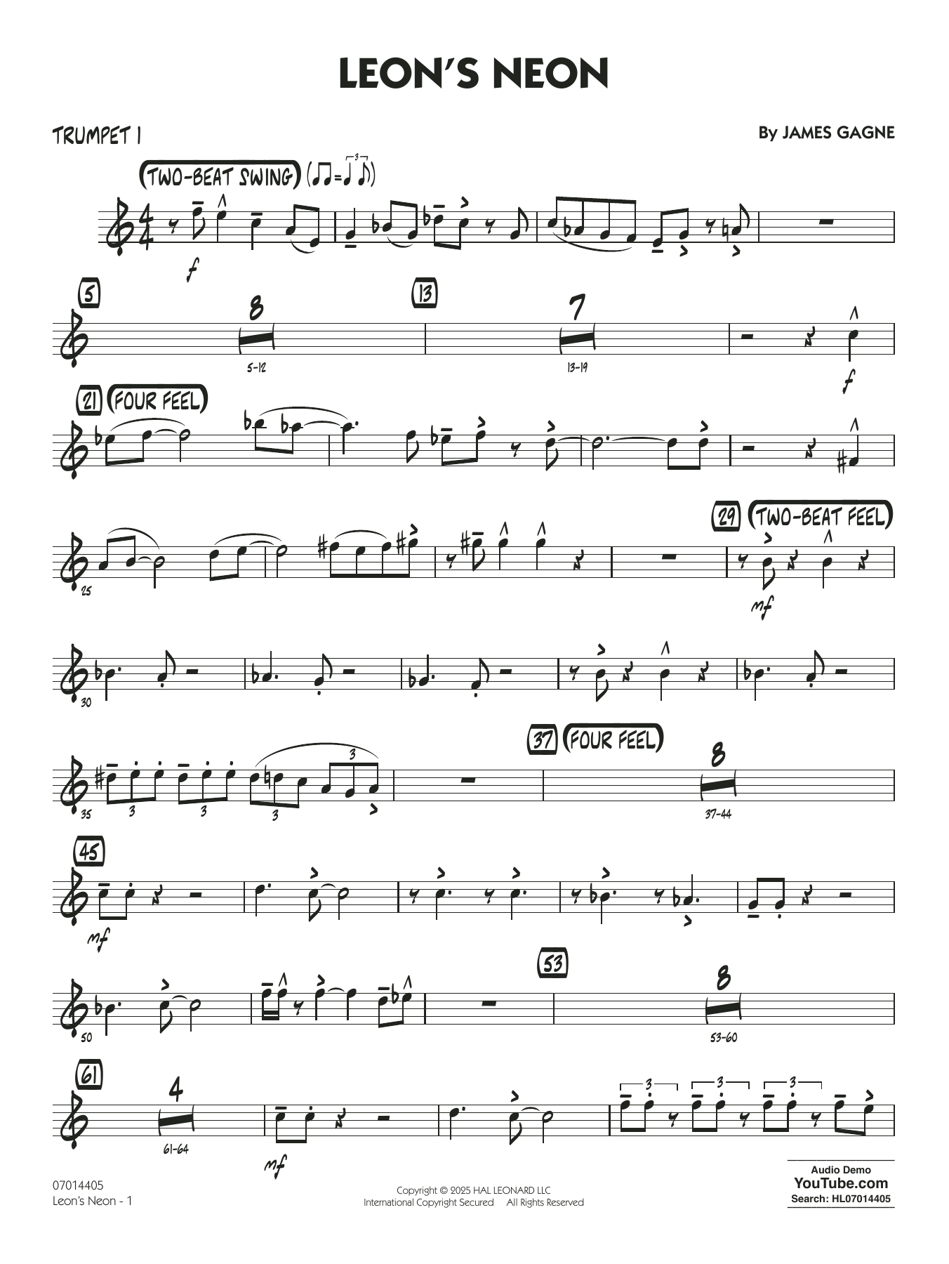 Leon's Neon - Trumpet 1