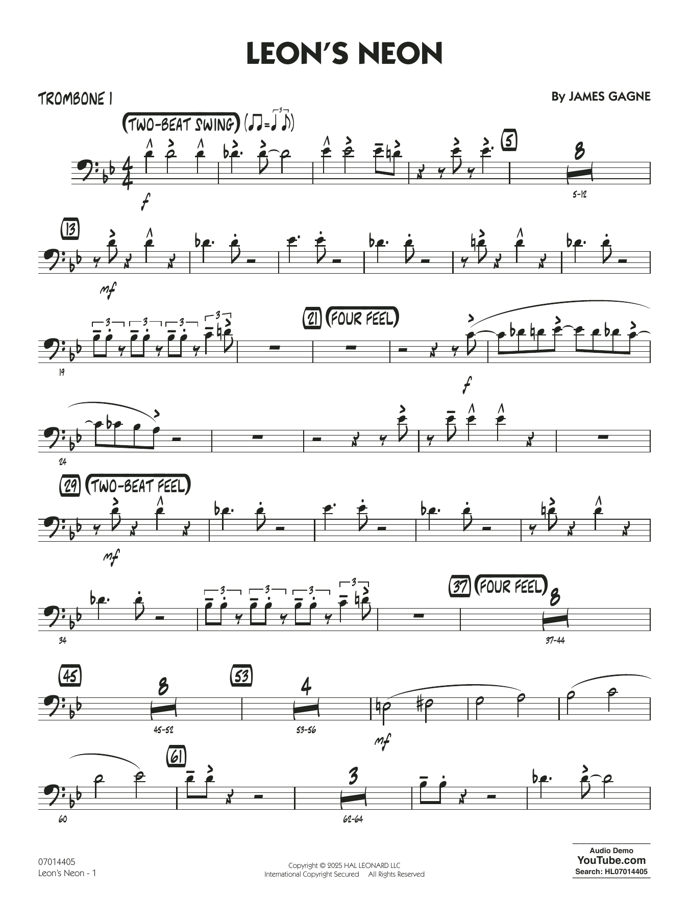 Leon's Neon - Trombone 1