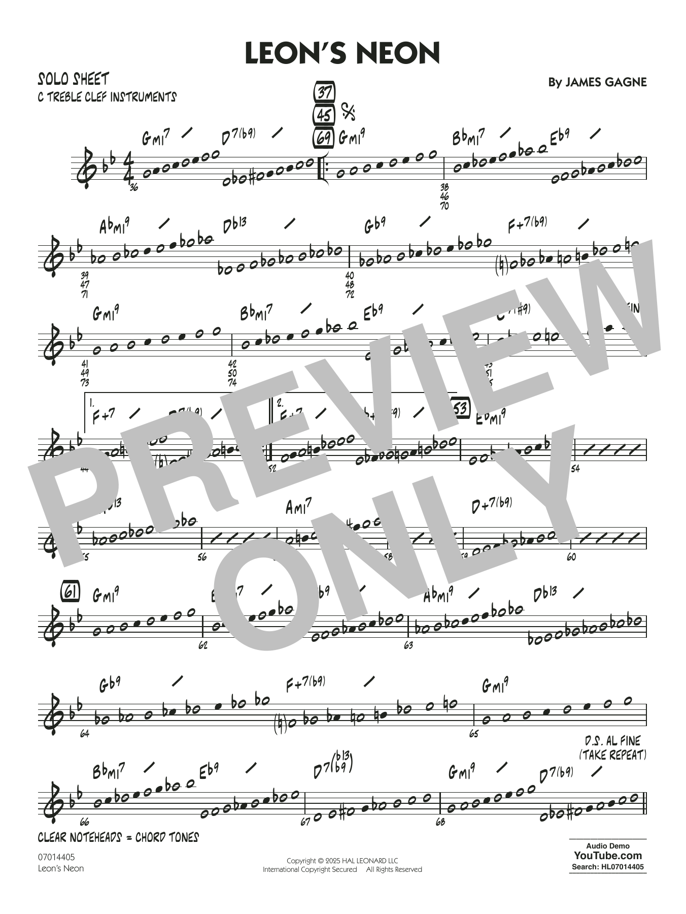 Leon's Neon - C Solo Sheet