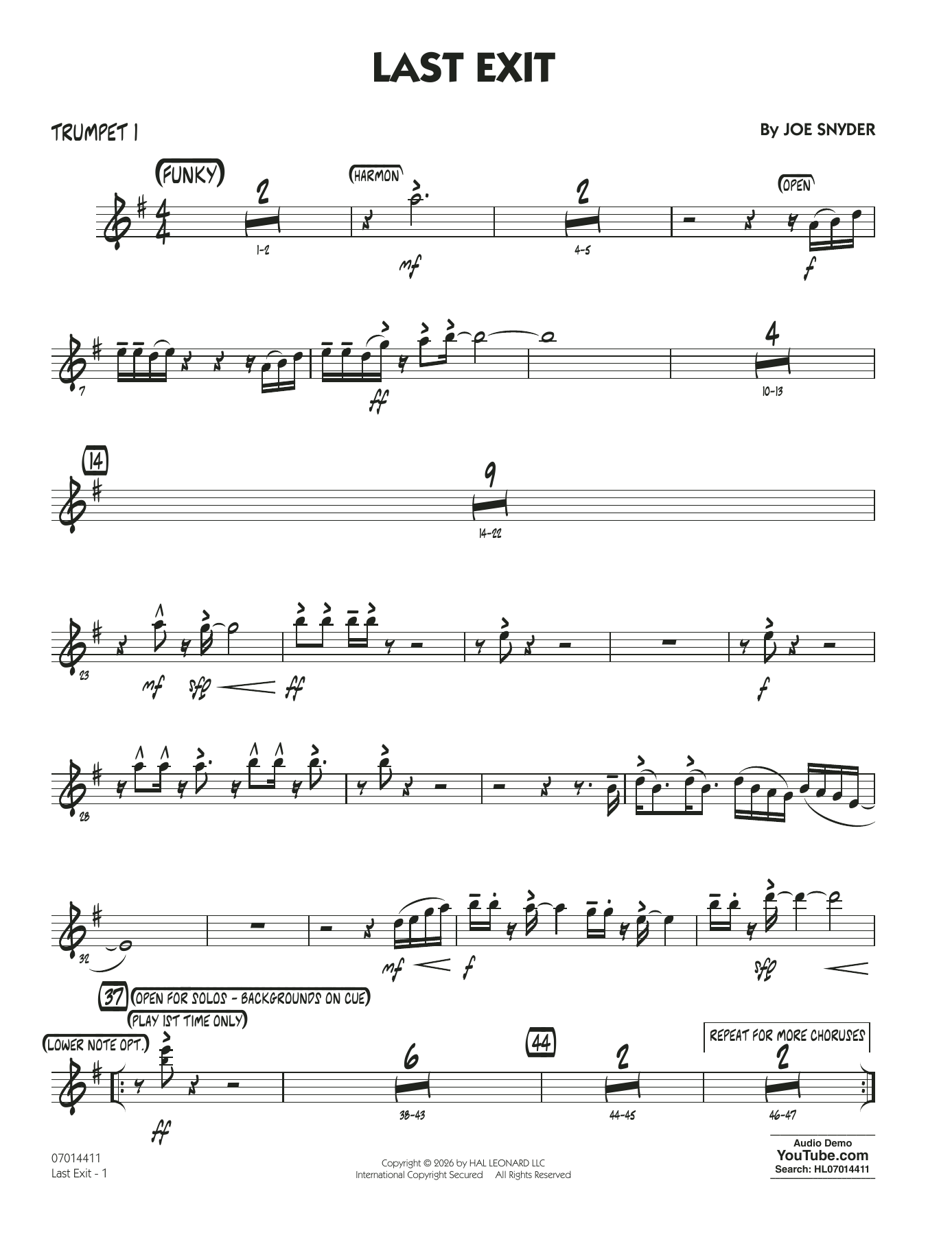 Last Exit - Trumpet 1