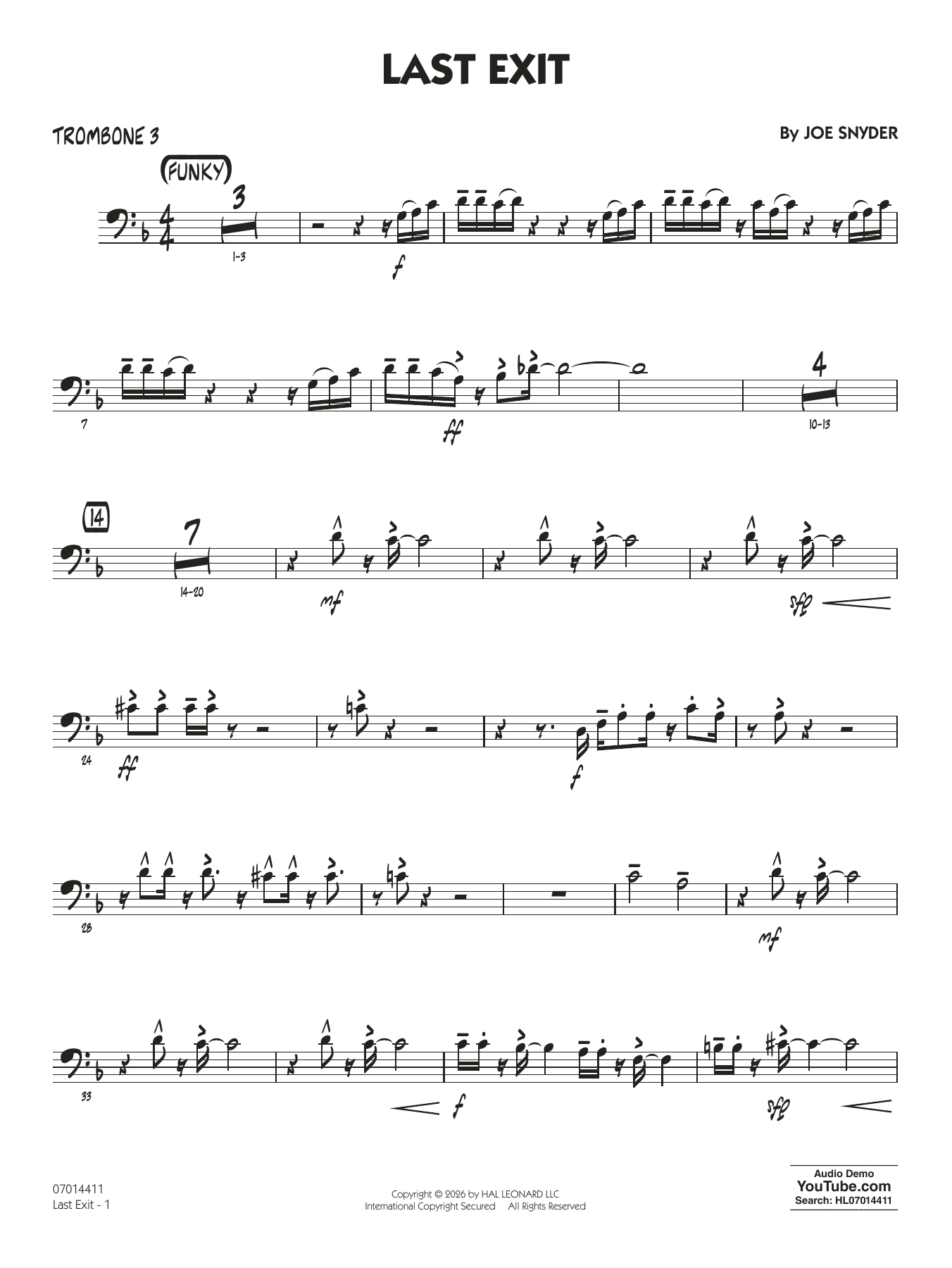 Last Exit - Trombone 3